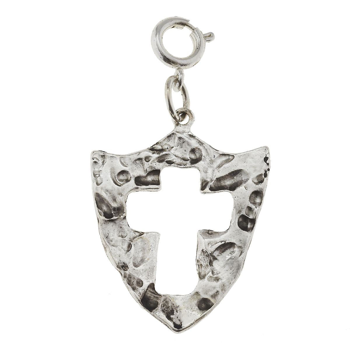 Antique Silver Shield Charm