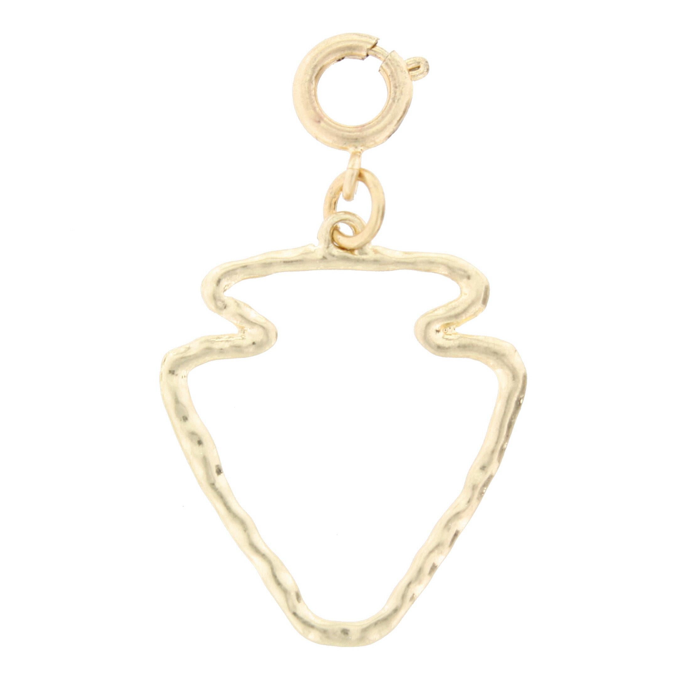 Gold Arrowhead Outline Charm
