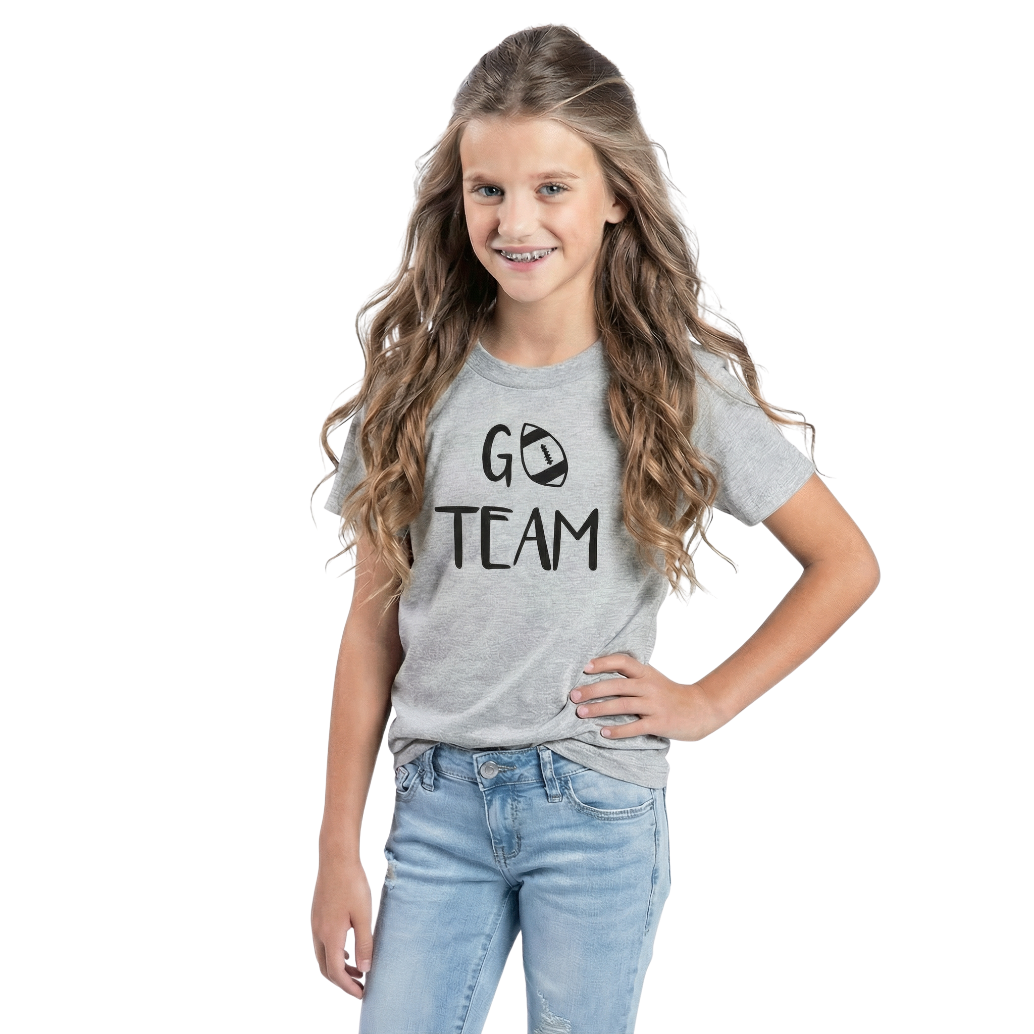 Kids Go Team Silk Crew Neck T-Shirt - Comfortable & Stylish