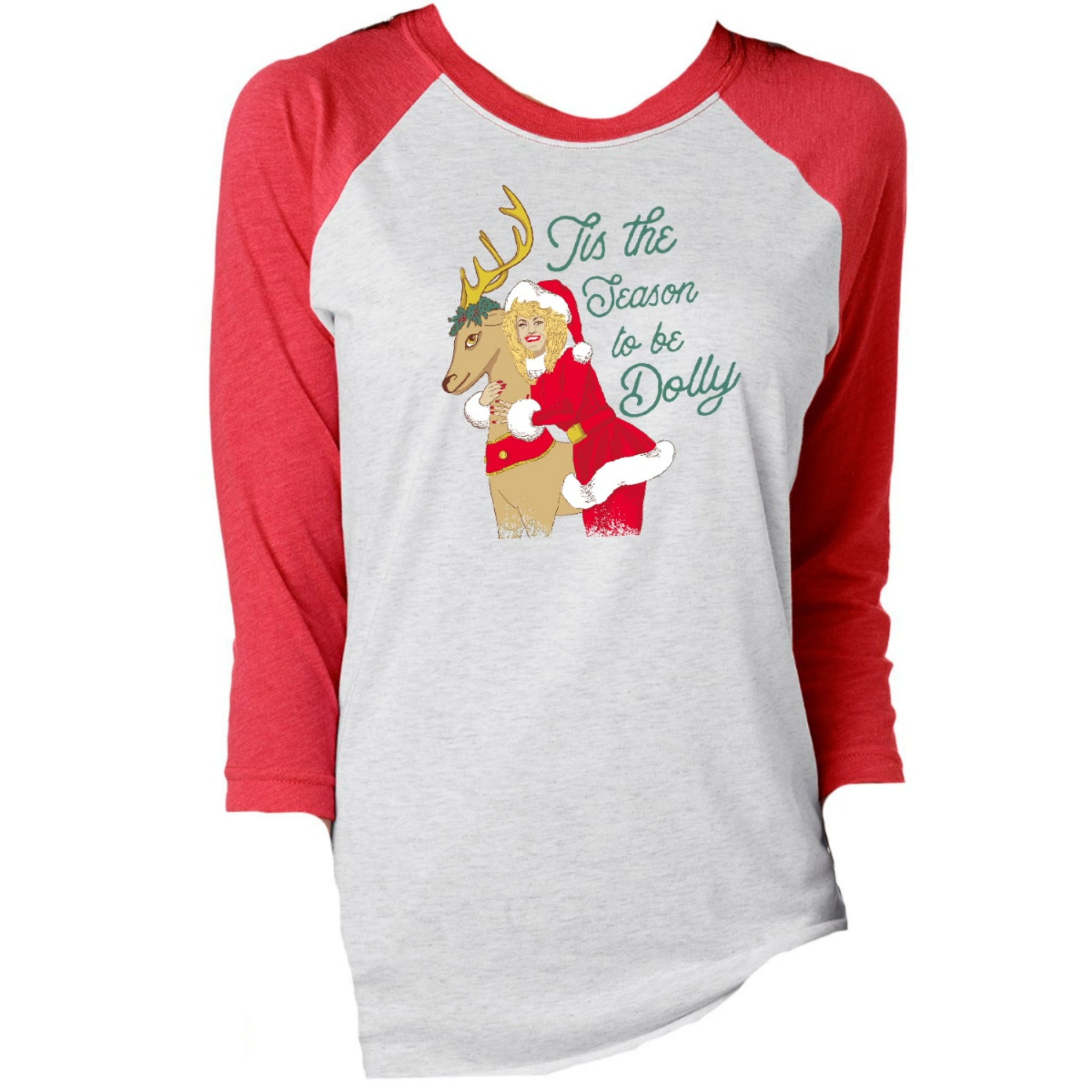 Kids Tis The Season To Be Dolly 3/4 Sleeve T-Shirt 2T