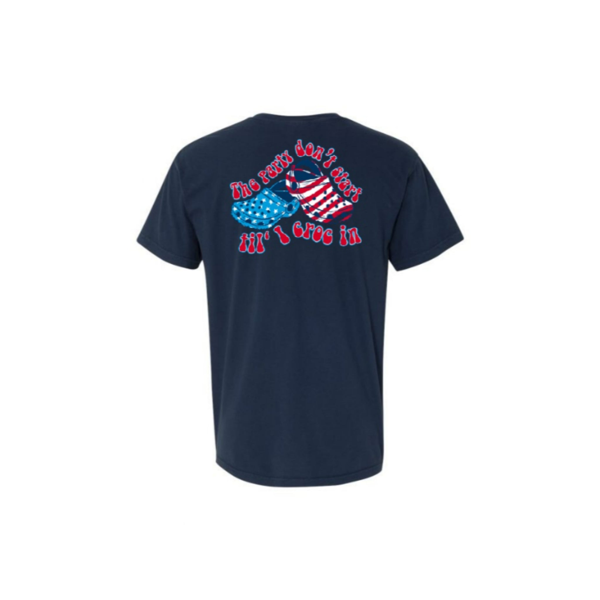 Kids The Part Don't Start til' I Croc in True Navy Crew Neck T-Shirt XS