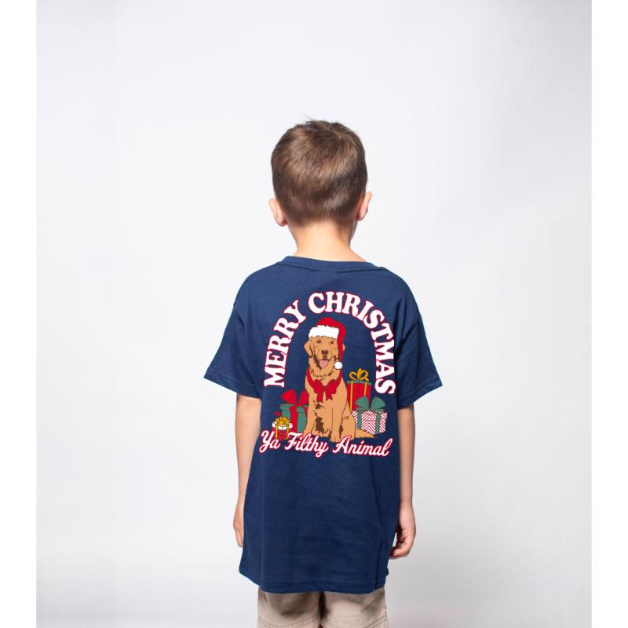 Kids Merry Christmas Ya Filthy Animal T-Shirt XL