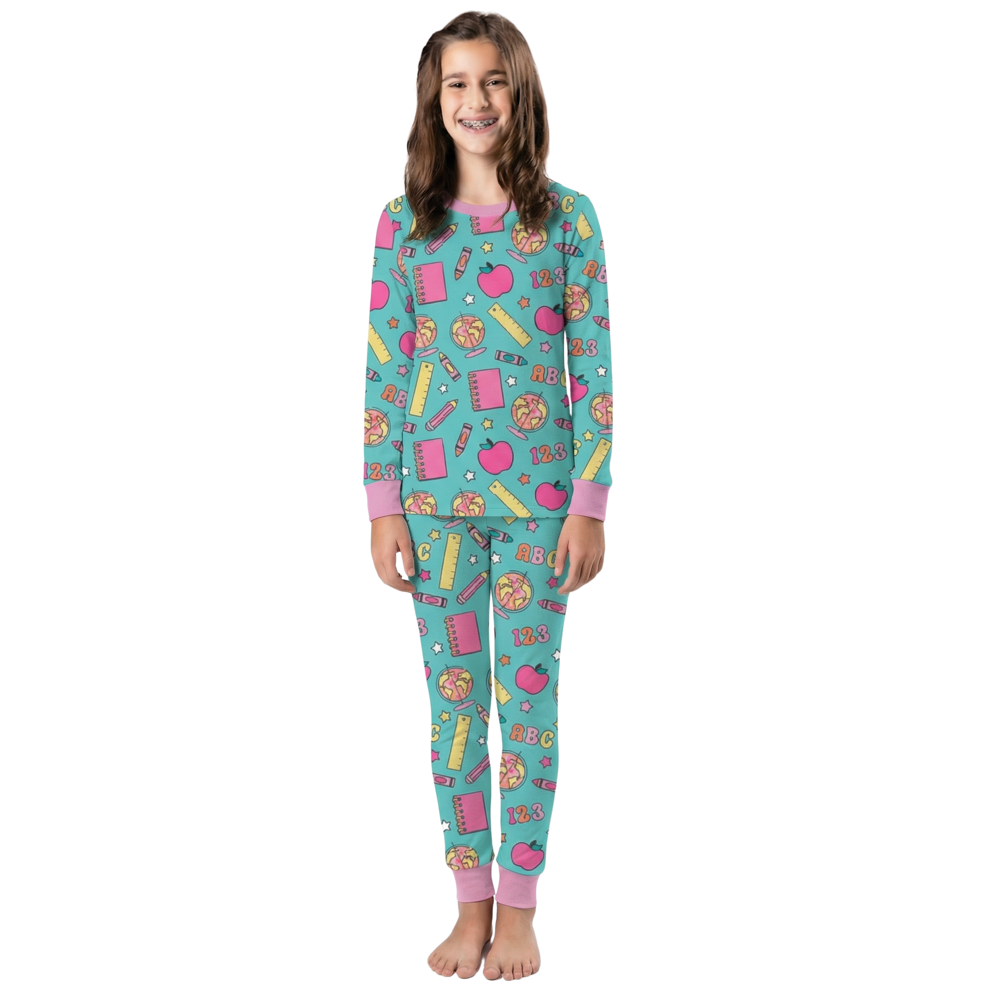 Kids Teacher Era Pajama Set - School Themed Sleepwear
