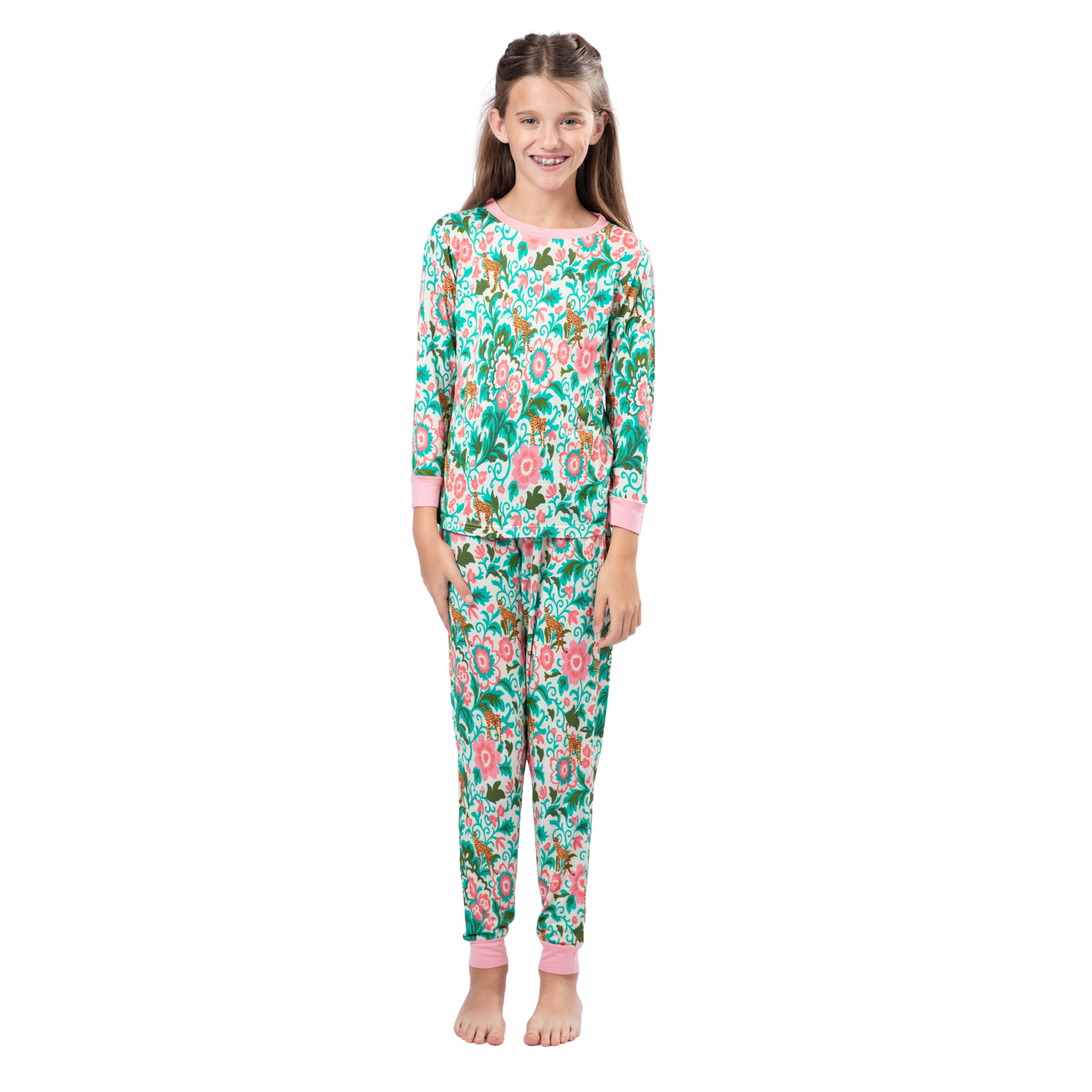 Kids Wild Blooms Bamboo Jogger Pant Set
