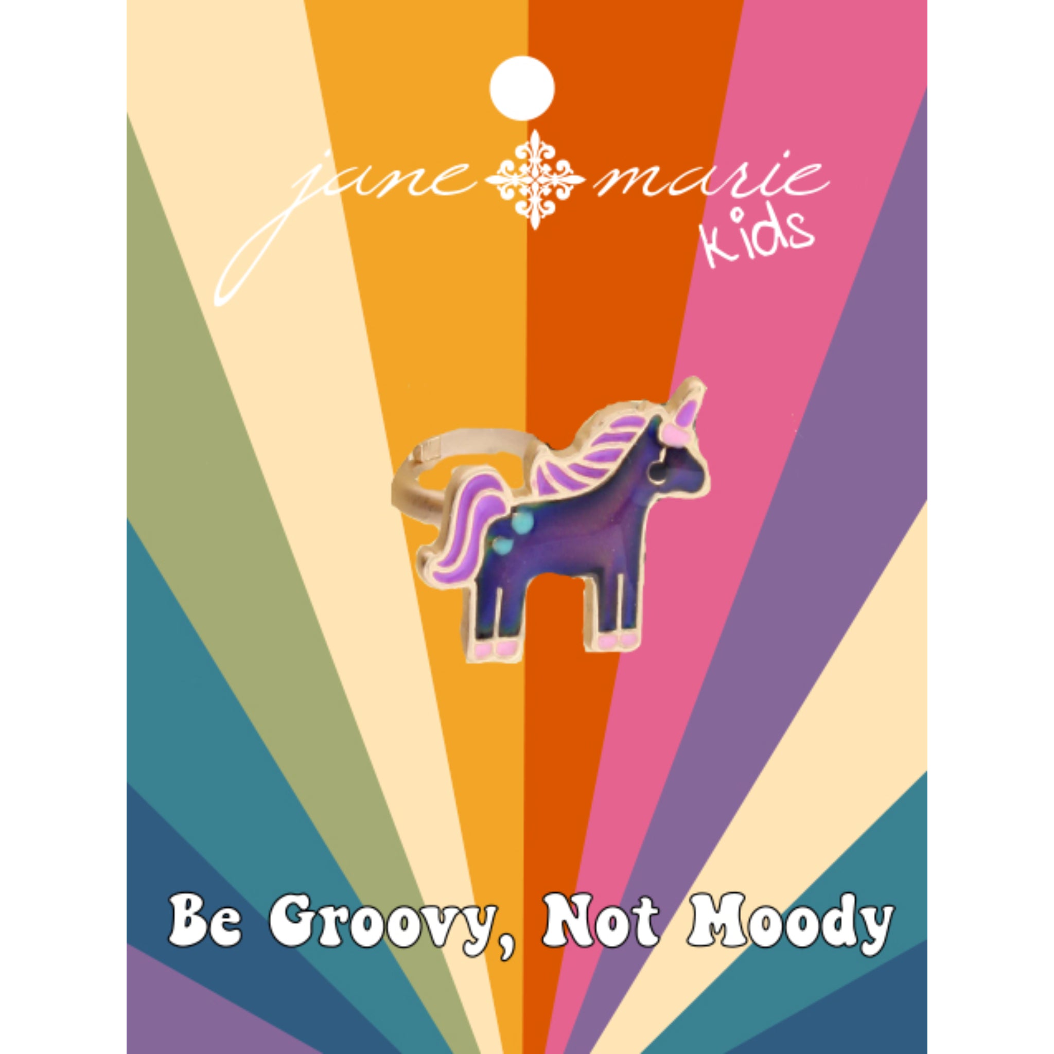 Kids Mood Changing Unicorn with Purple Mane Kids Ring