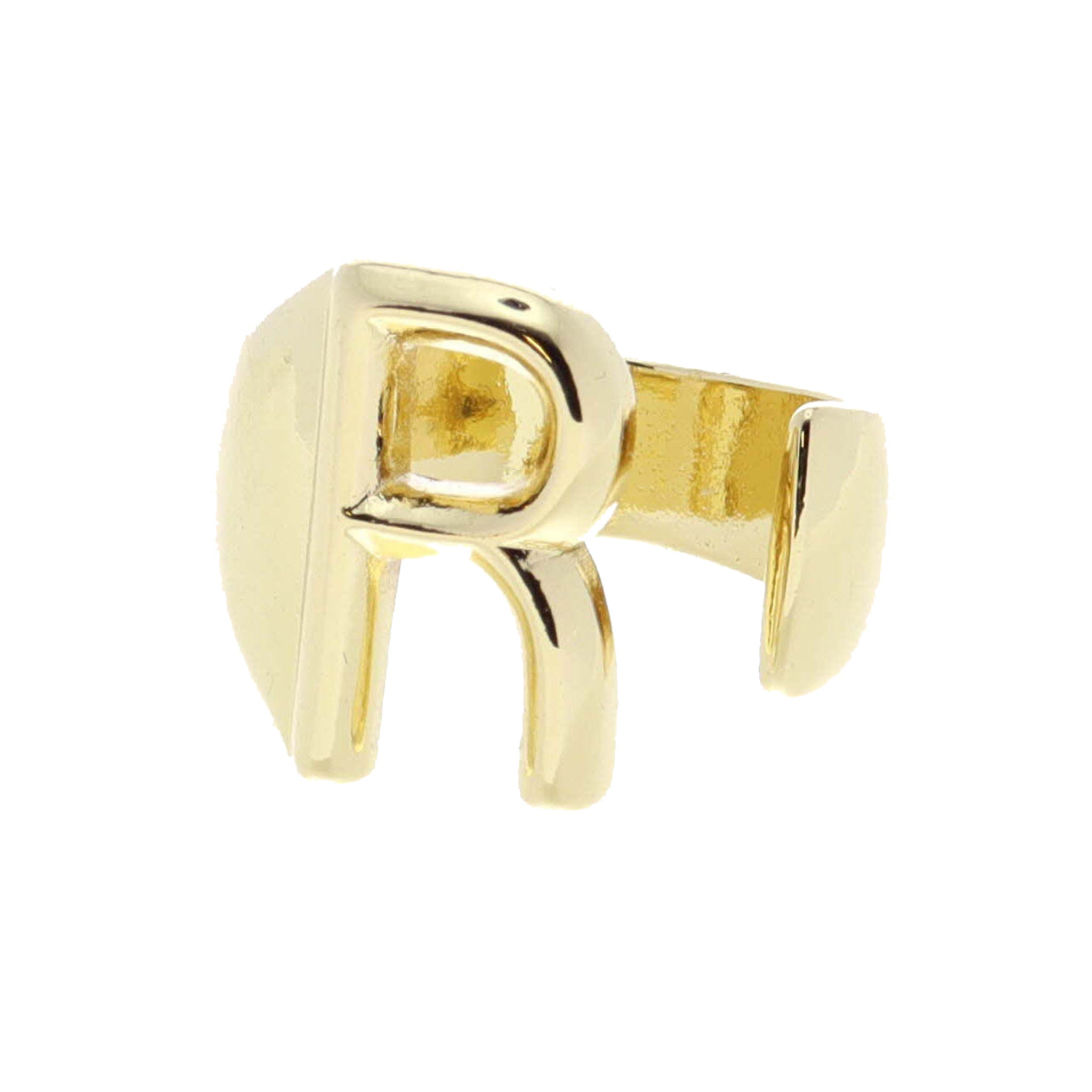 Gold Initial "R" Wrap Ring
