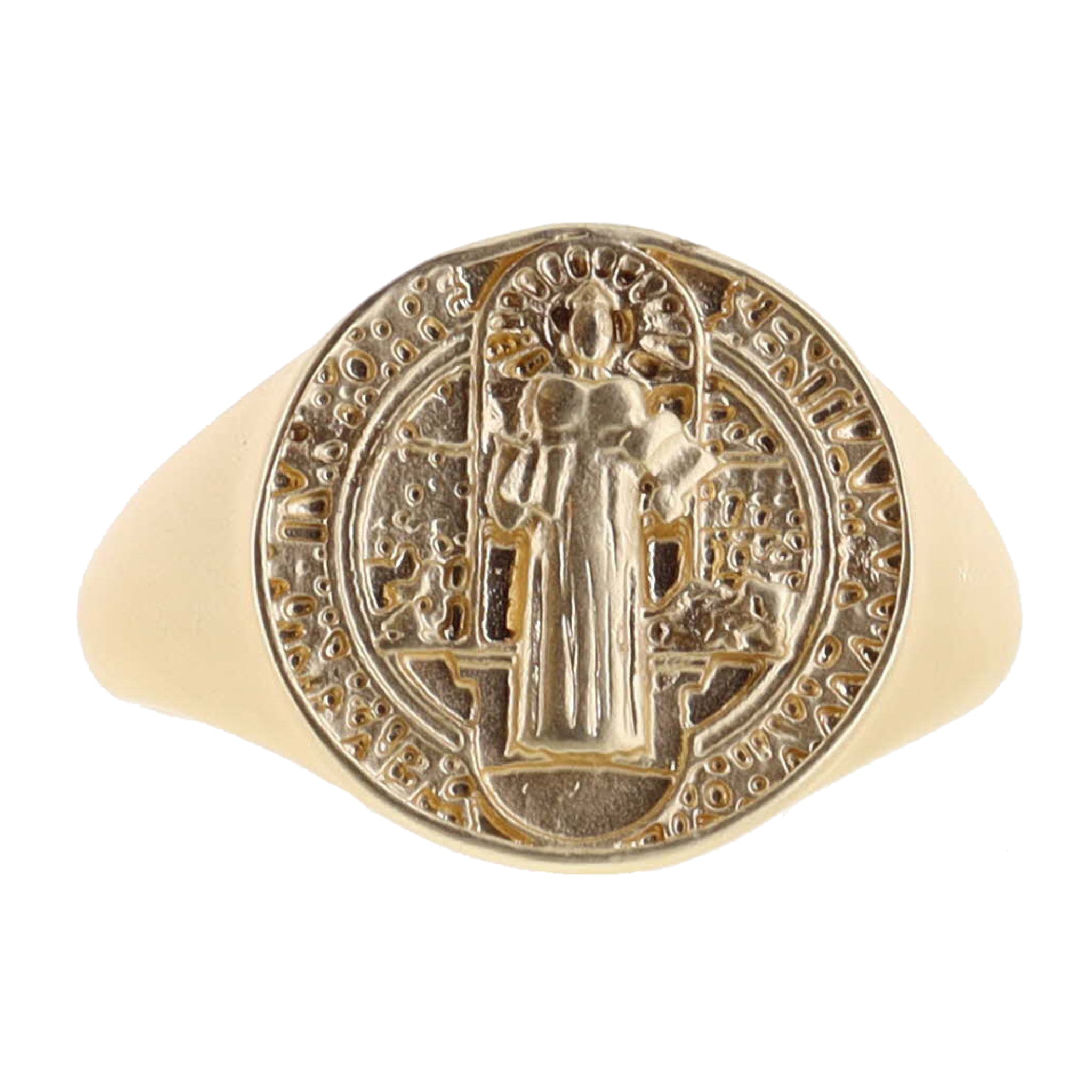 Gold St. Francis Signet Ring