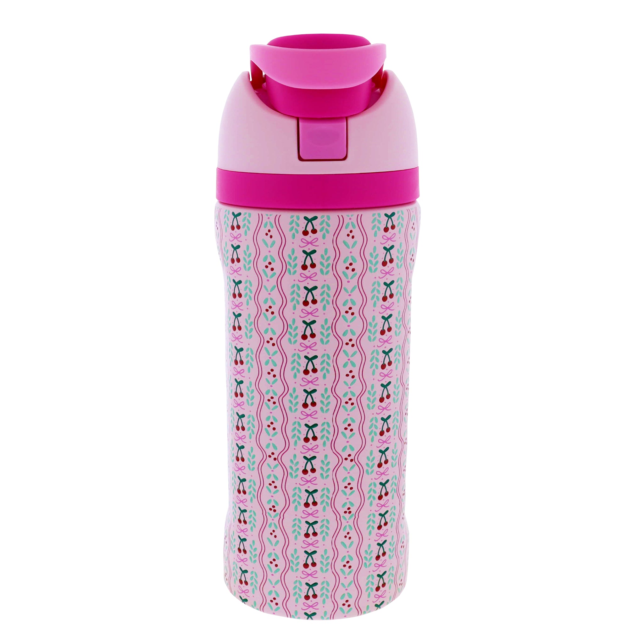 Kids Cherry on Top 16 Oz. Water Bottle With Straw Cap