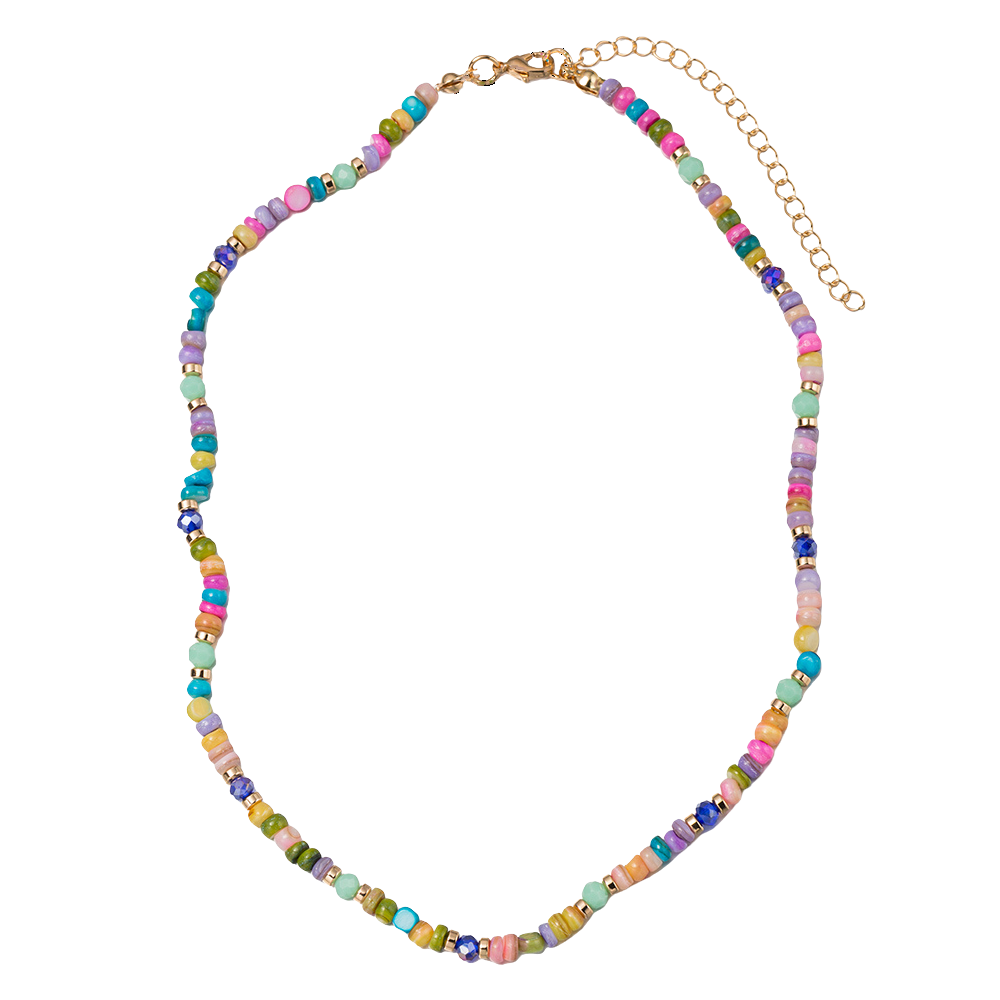 Kids Bold Multi Faceted Gemstone Necklace