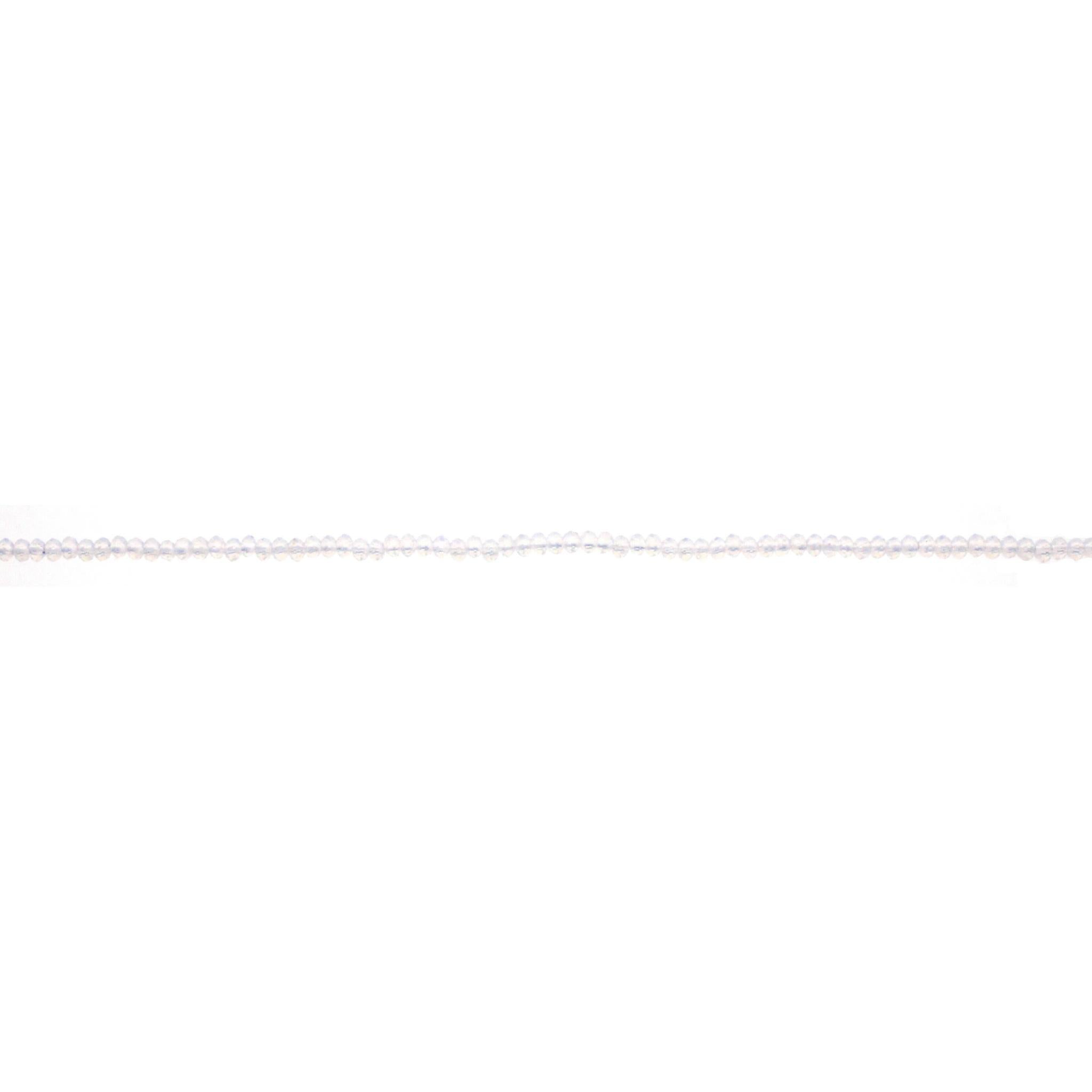 18" Moonstone Beaded Delicate Layering Necklace, 3" Ext