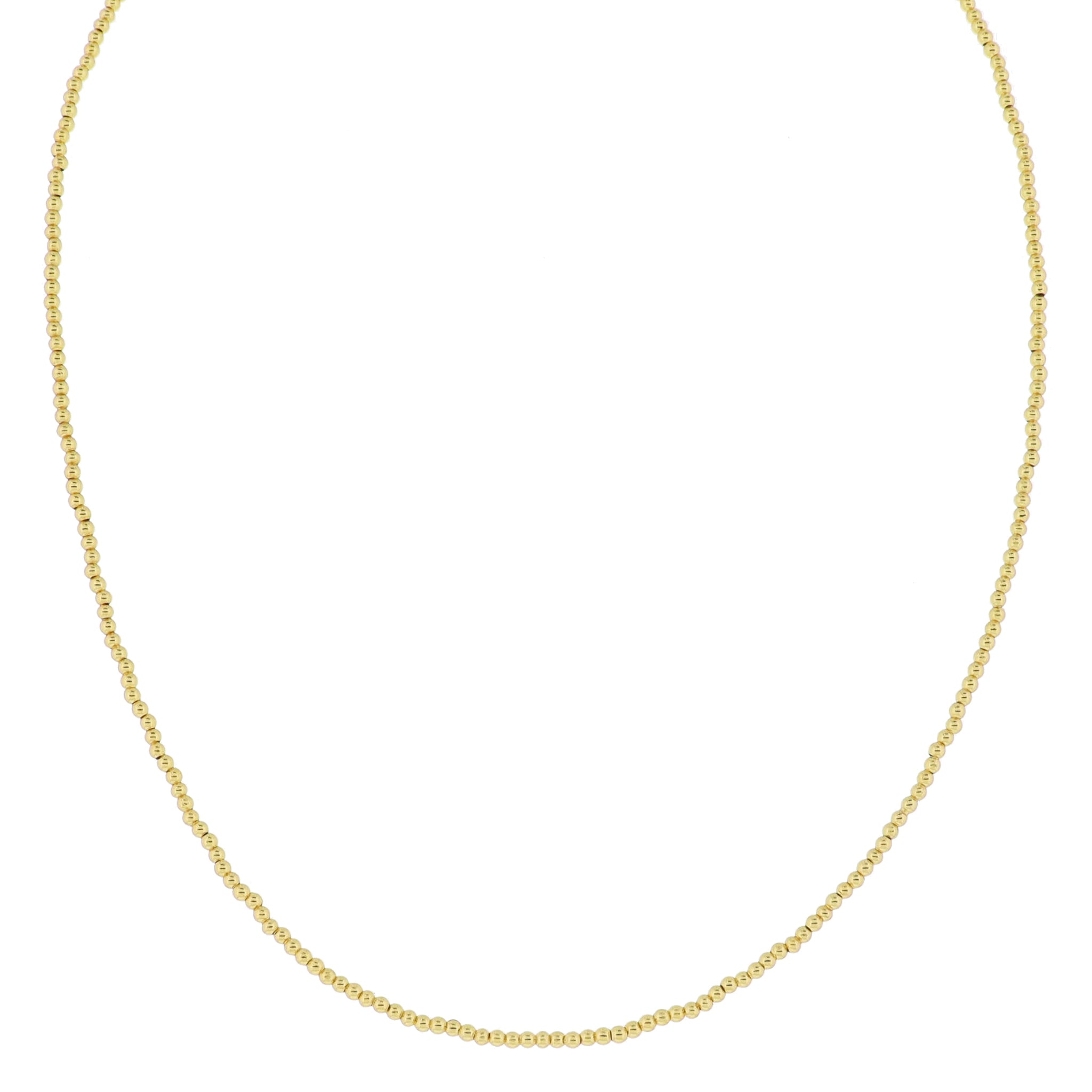 My Golden Chain! 18K Gold Plated X-Small Gold Ball Beaded Strand Necklace