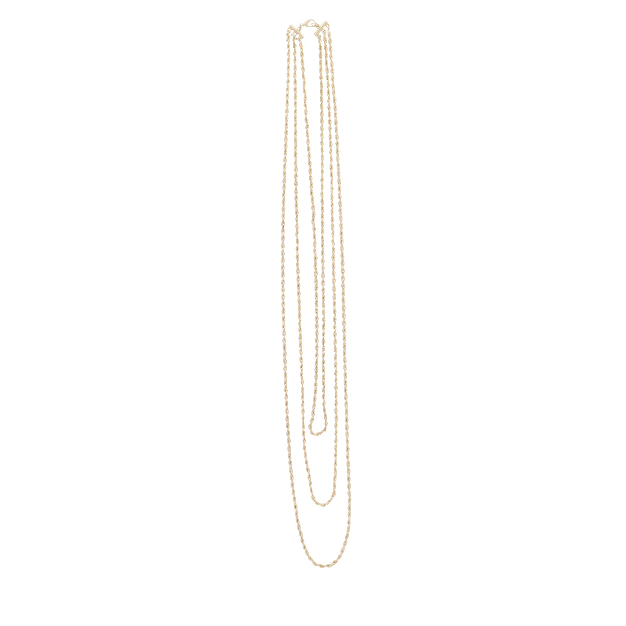 3 Layer Gold Rope Chain Necklace