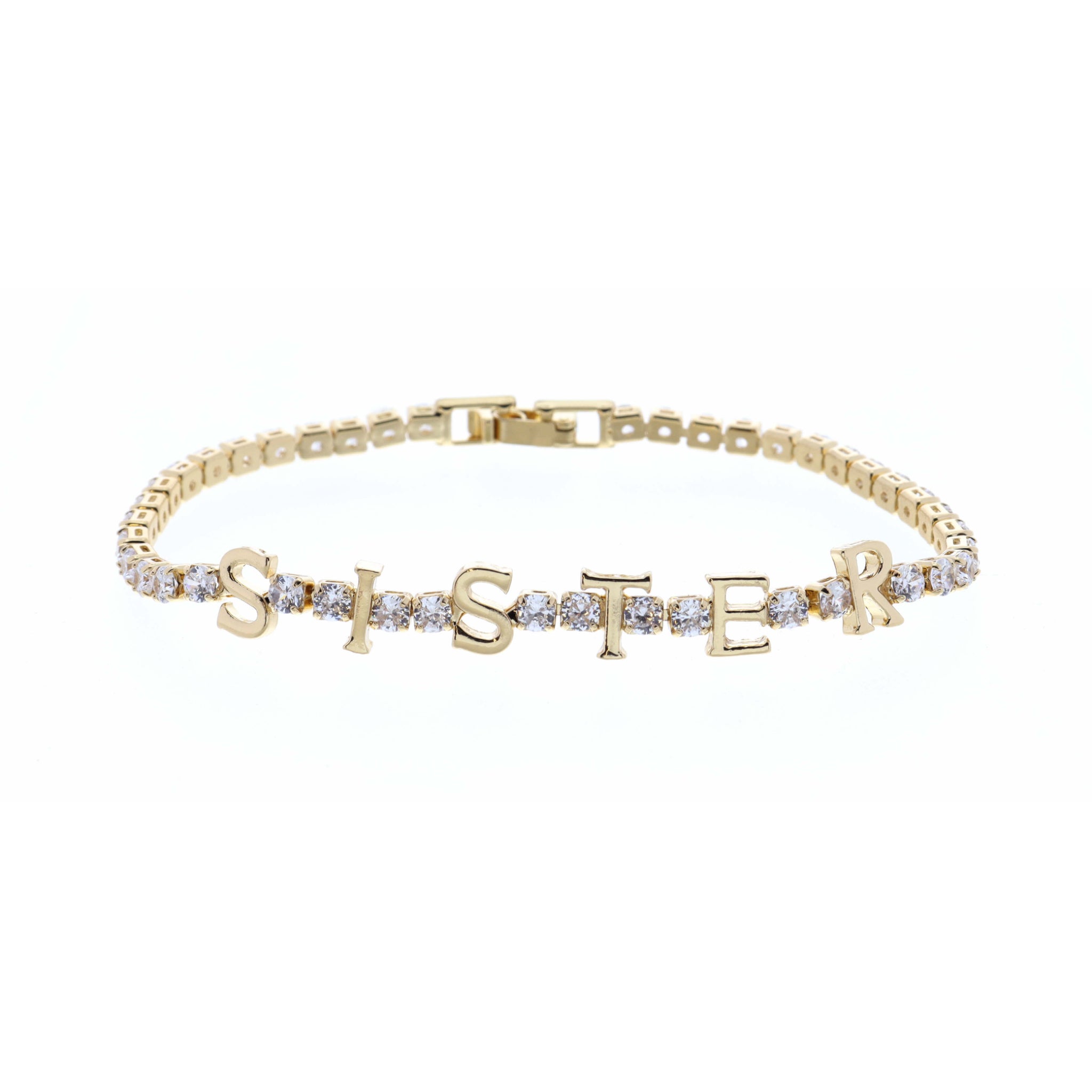 Clear Crystals with Gold Sister Bracelet