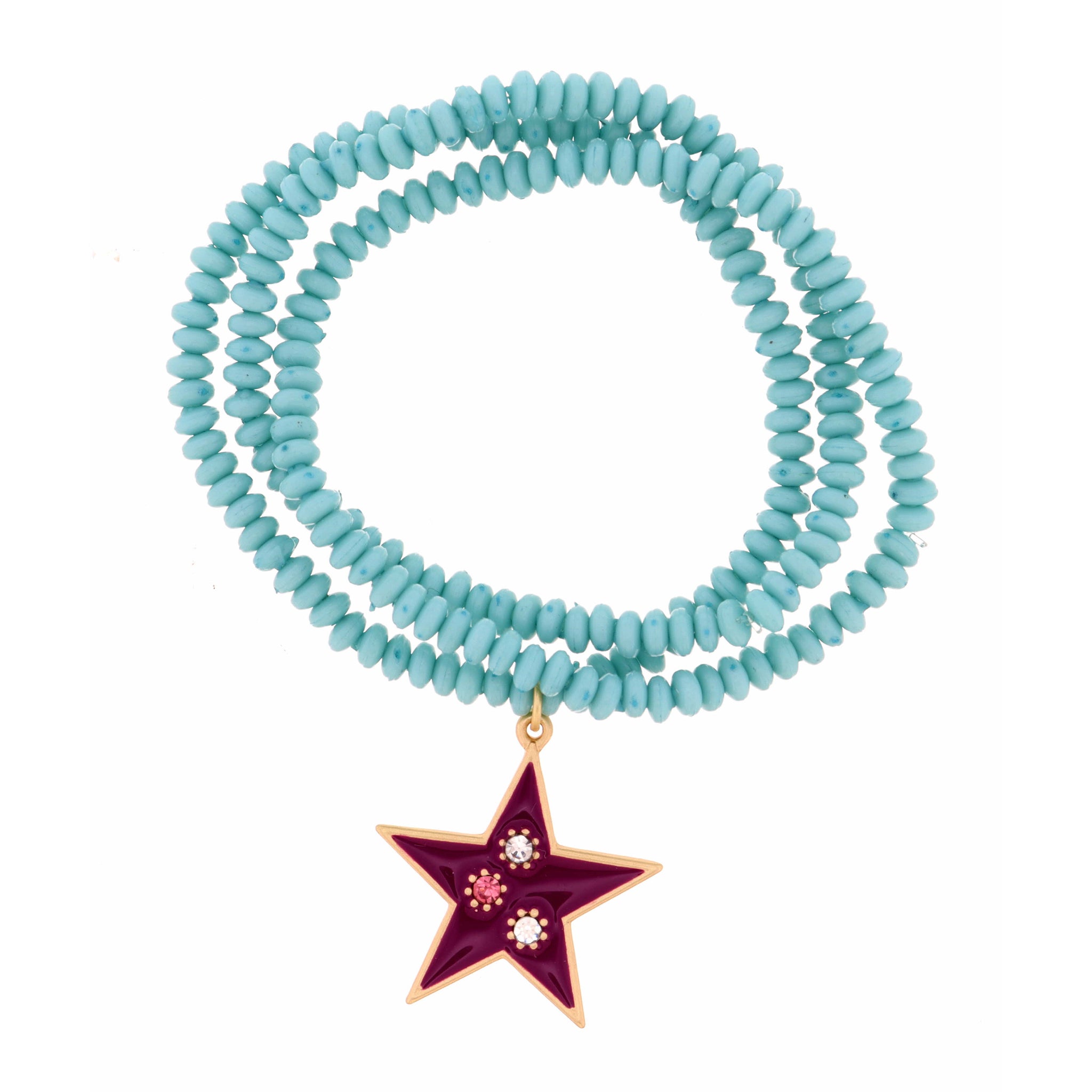 Kids Purple Star with Multi Crystals Bracelet