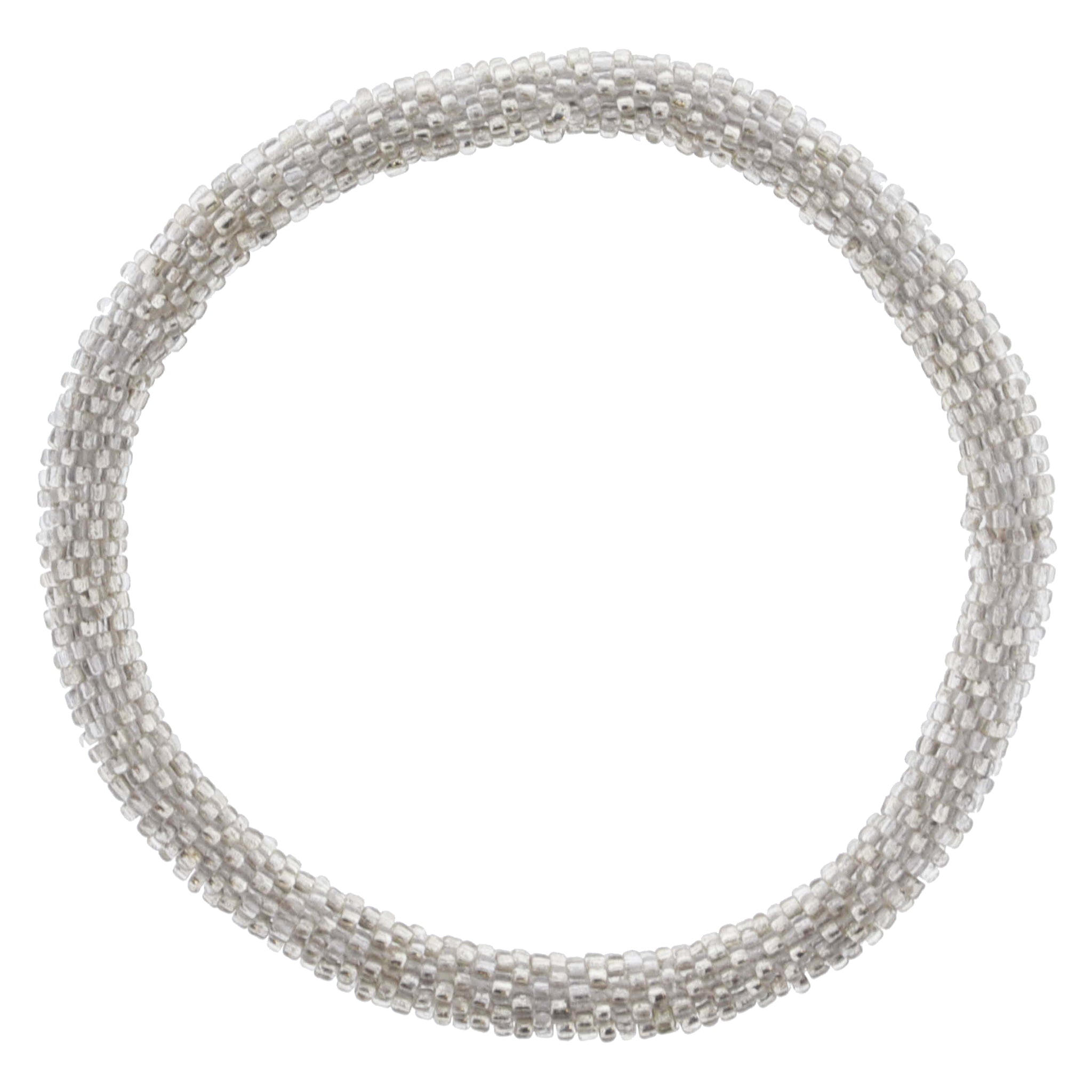 Silver Seed Beaded Bracelet, 7.5" Around