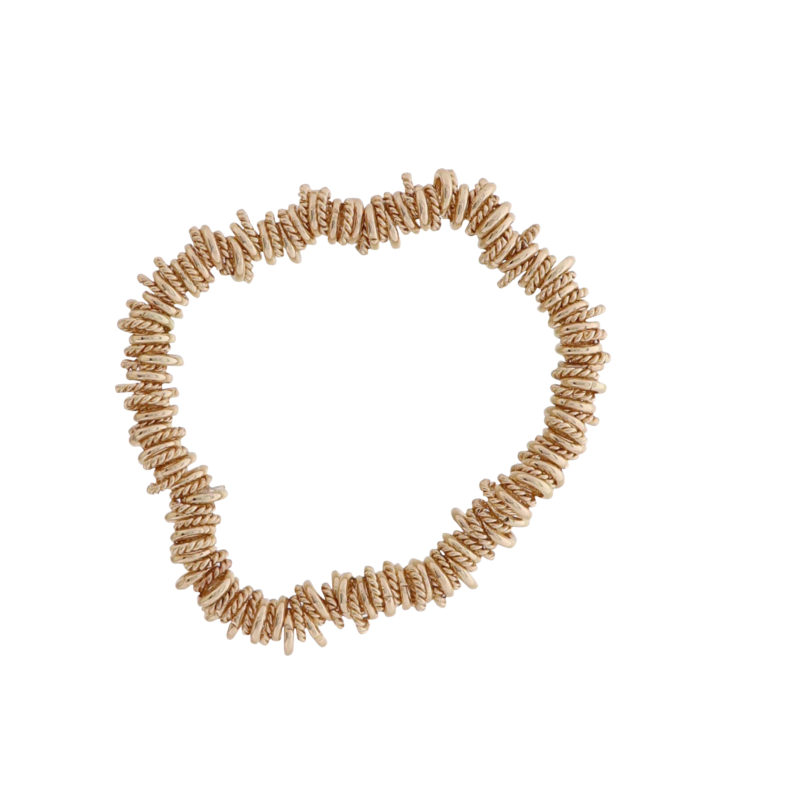 Gold Mixed Spacer Beaded Stretch Bracelet