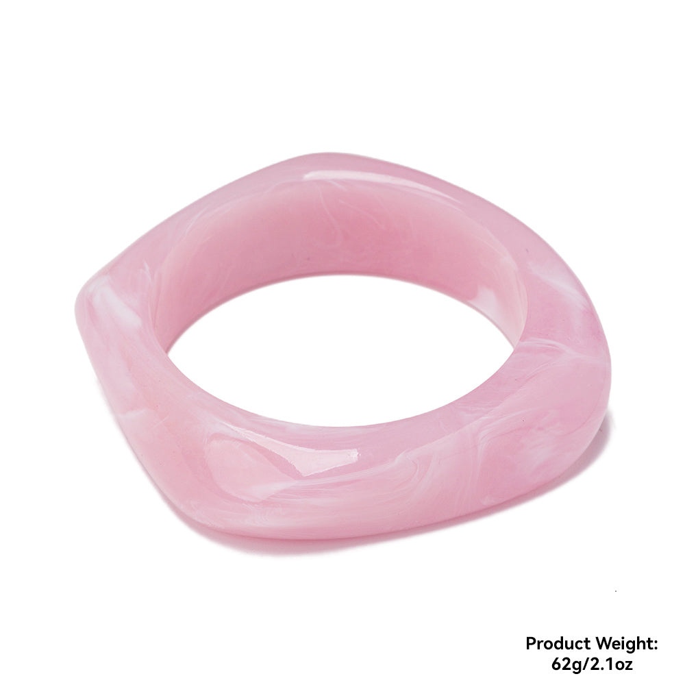 Pink Acrylic Boxy Bracelet
