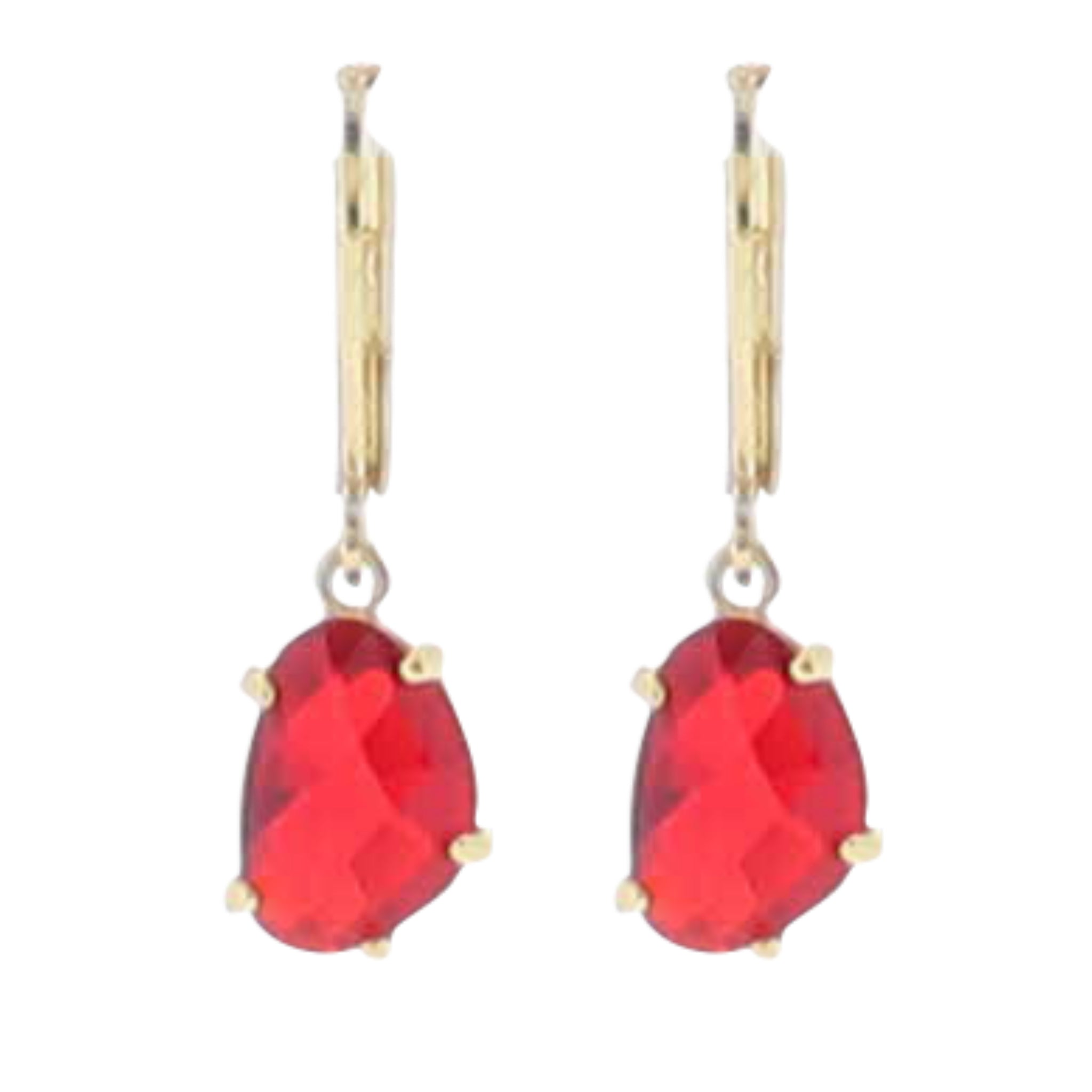 18K Gold Plated "July" Carnelian Earring