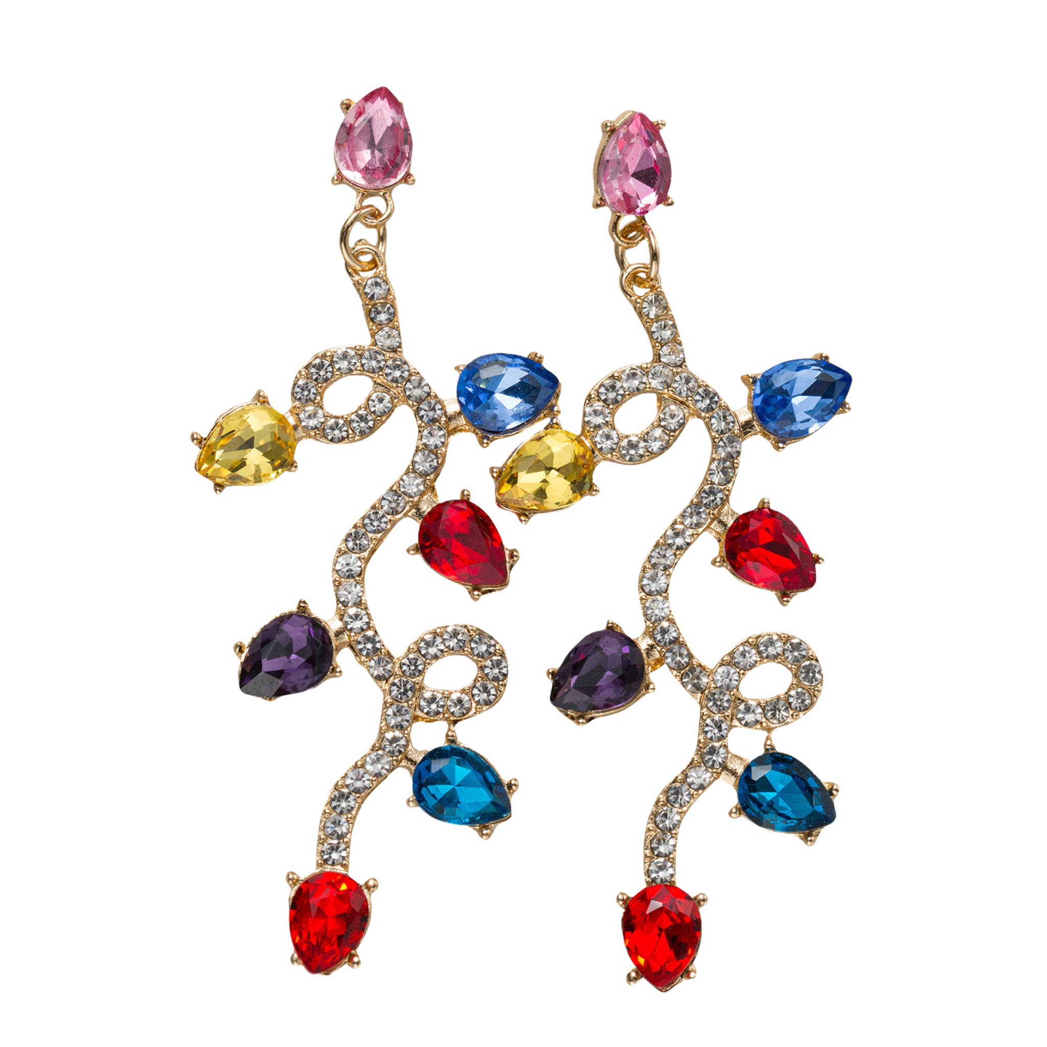 Crystal Christmas String Lights Earring