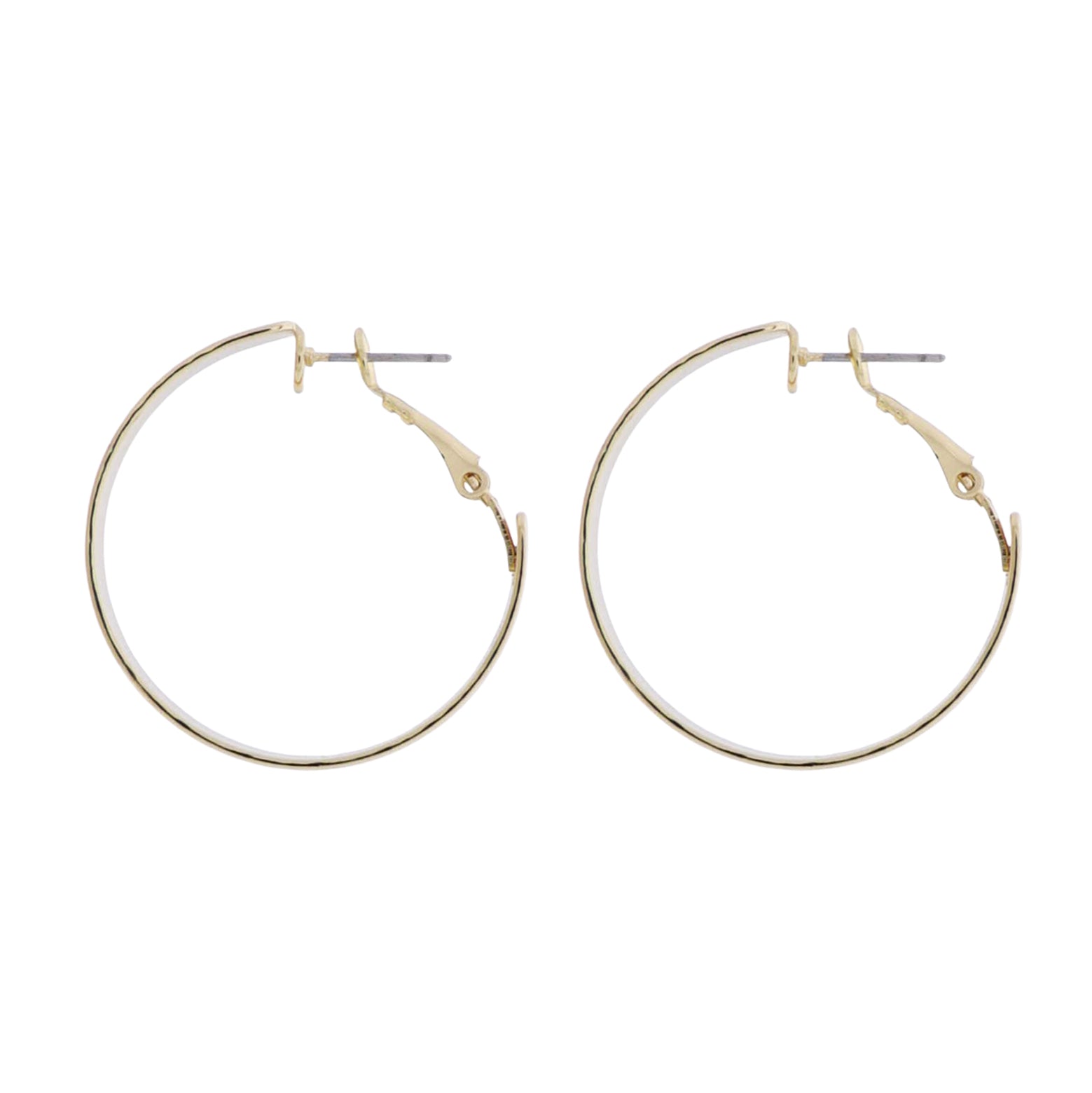 18k Gold Plated Gold Thick Hoop Earring