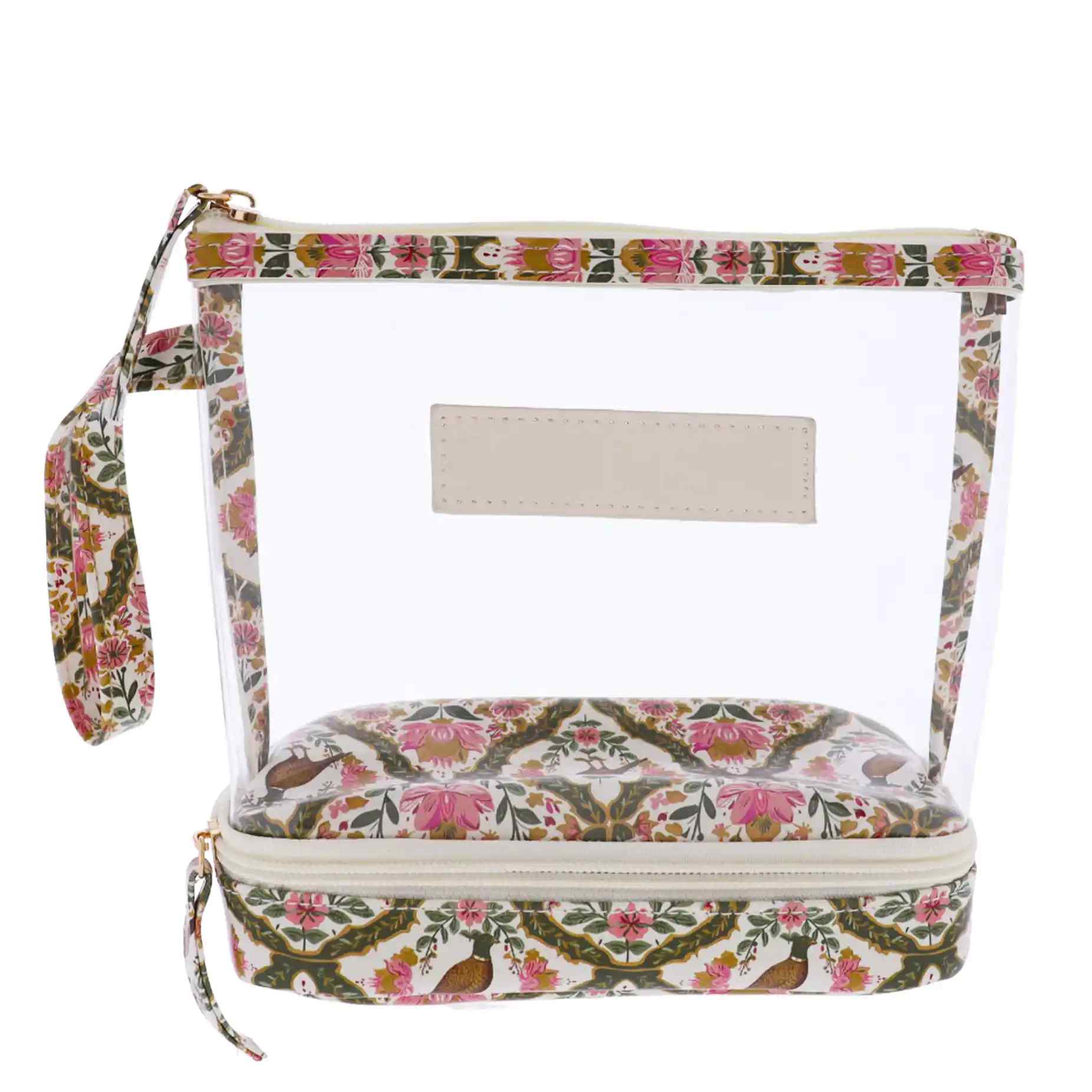 Gilded Pheasant Travel Organizer, 7.25" W X 7" H X 3.5" D