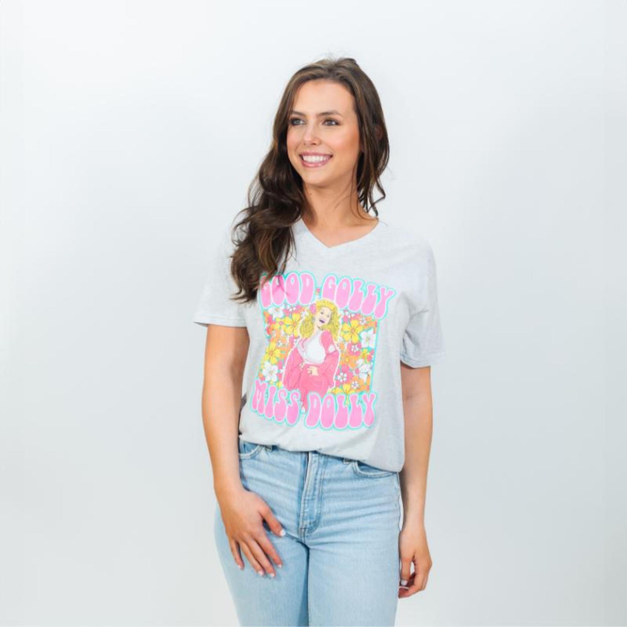 Good Golly Miss Dolly V-Neck T-Shirt Assortment, No Display Package