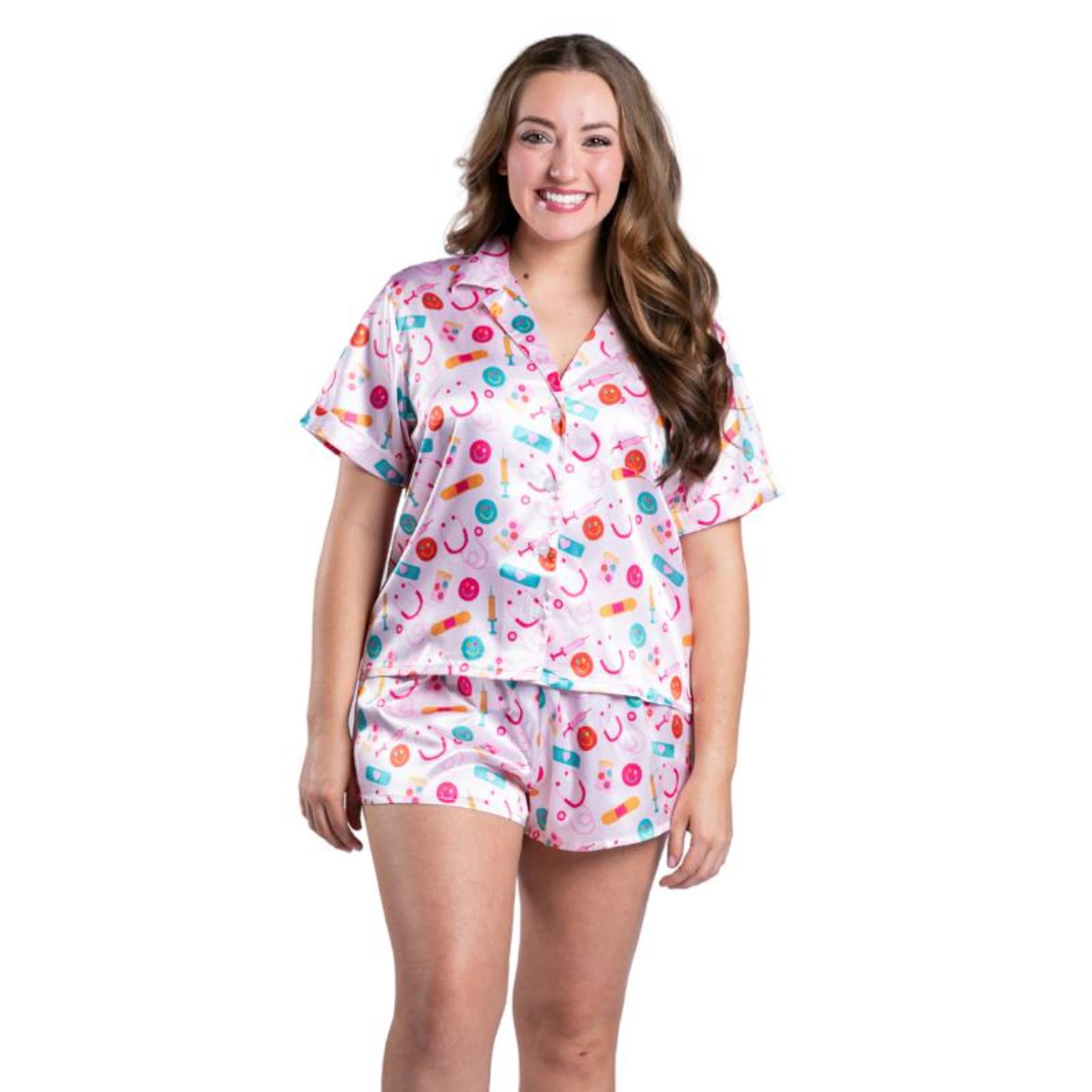 Not All Heroes Wear Capes Satin Pajama Short Set Assortment, No Display Package