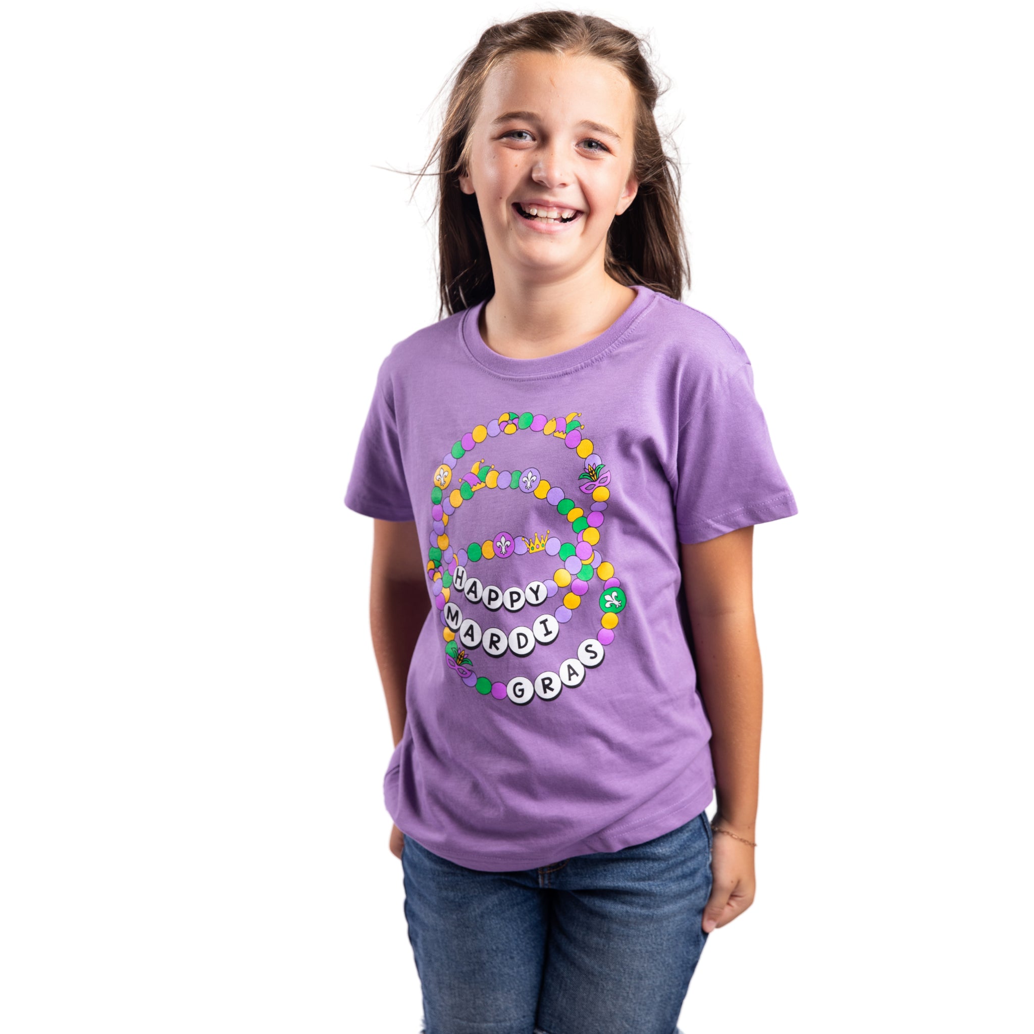 Kids Happy Mardi Gras Friends! T-Shirt Assortment, Display Package