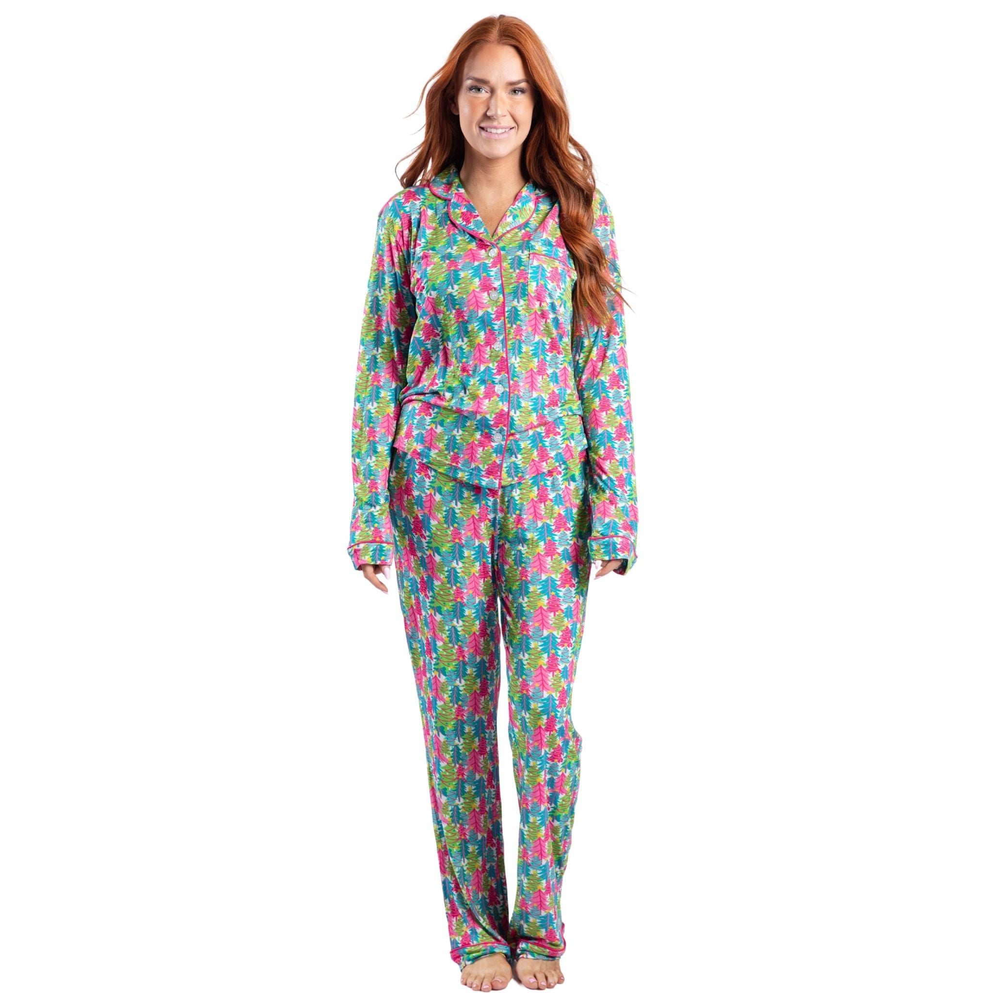 Tree-mendous Cheer Bamboo Pajama Pant Set Assortment, No Display Package
