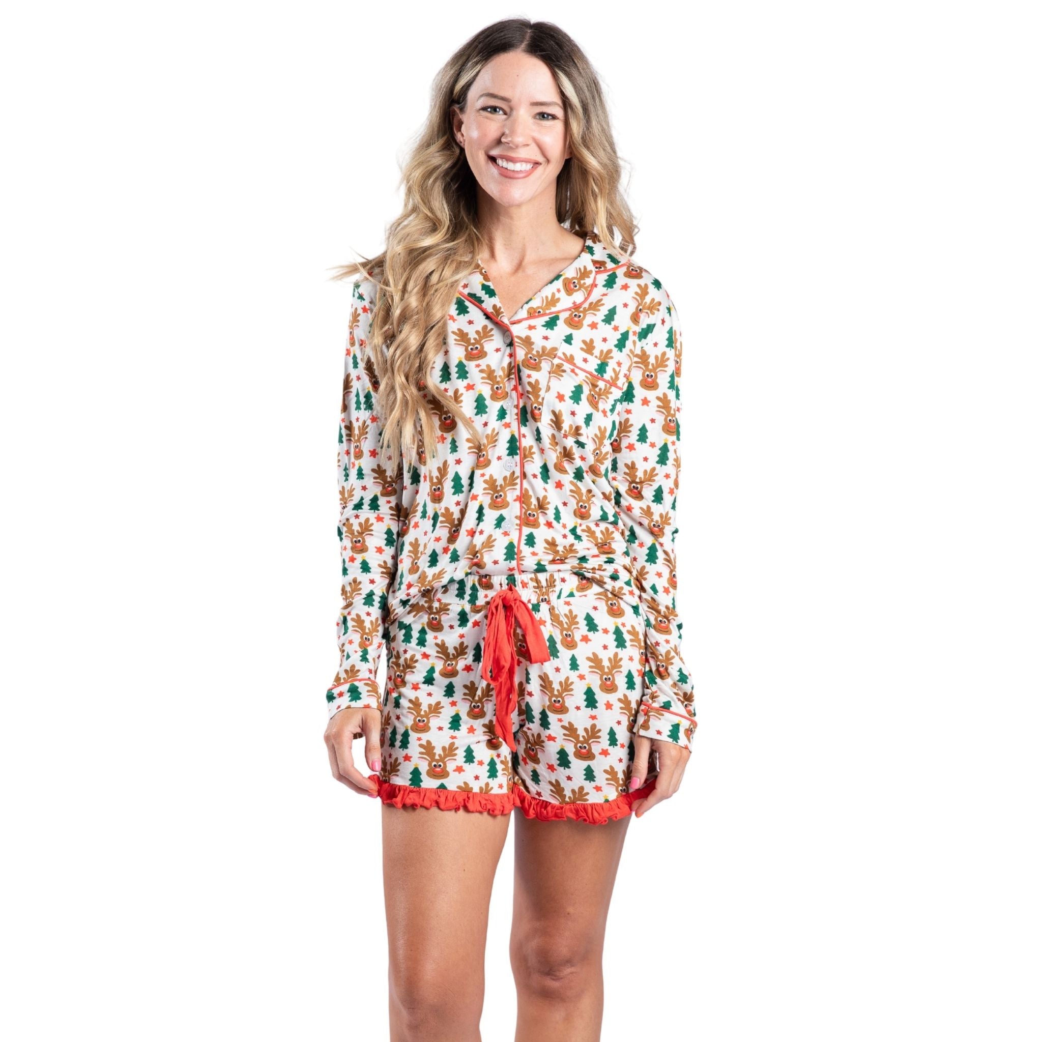Holiday Prance Bamboo Pajama Short Set Assortment, No Display Package
