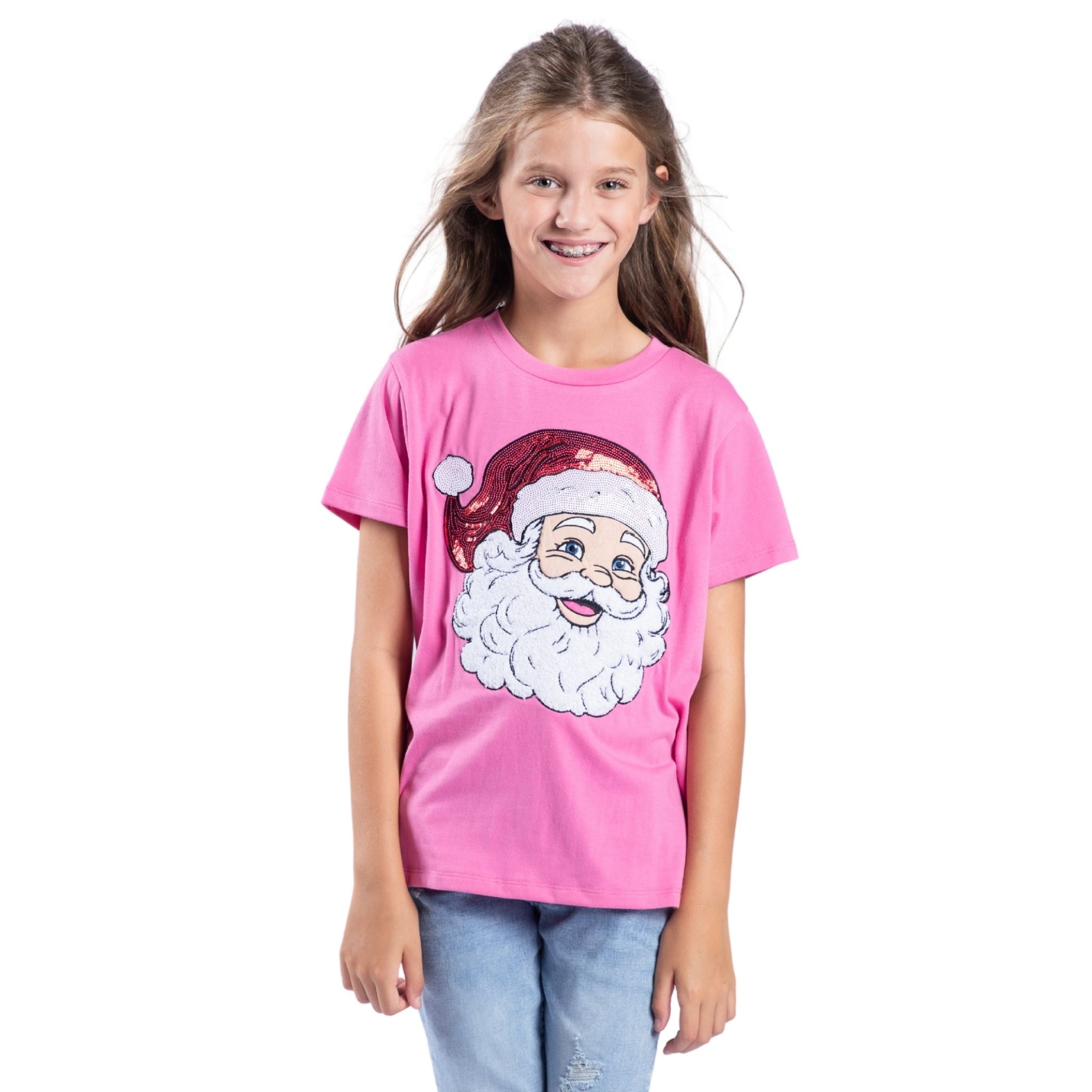 Kids Christmas Legend Pink Crew Neck T-Shirt Assortment, No Display Package