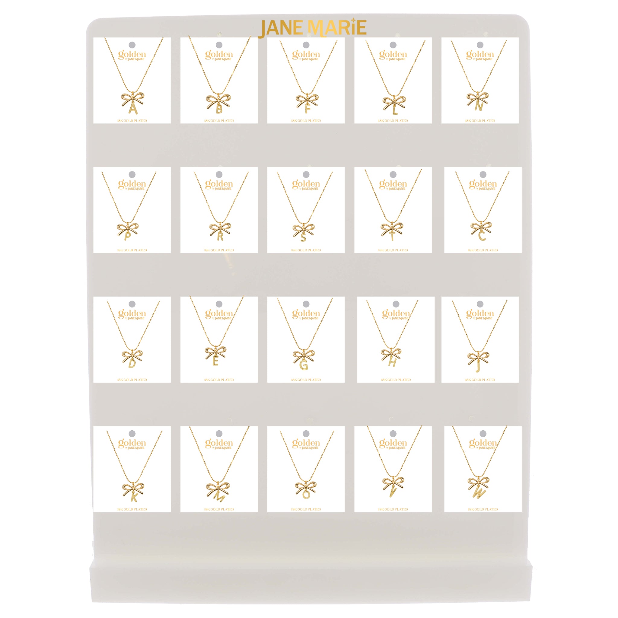 Golden Love Letter! Necklaces, Display Package