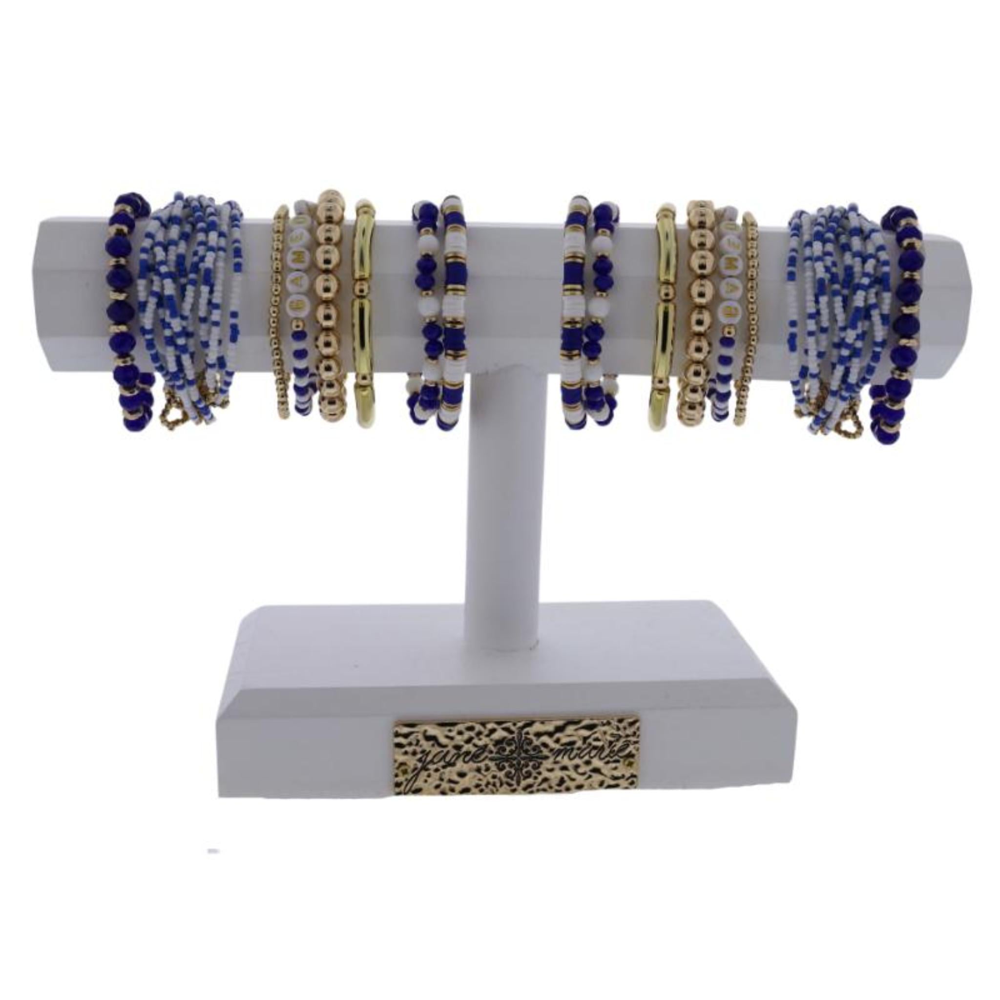 Royal 'N White Bracelets, Display Package