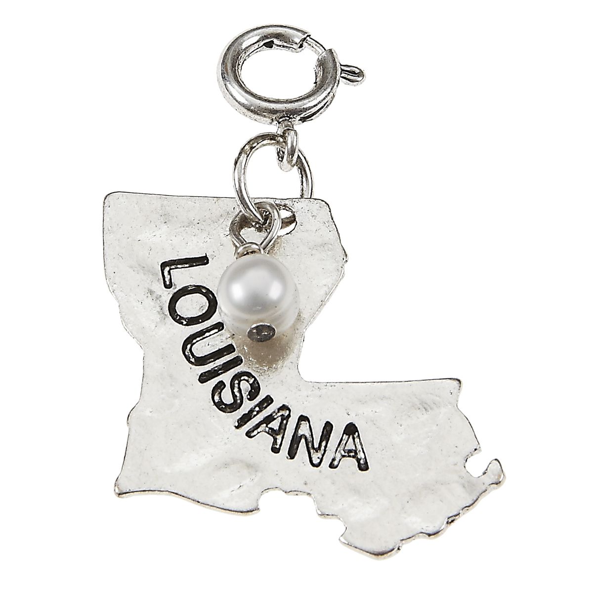 Silver Hammered Louisiana State Charm