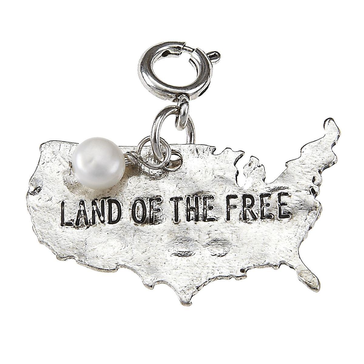 Silver Hammered USA State Charm