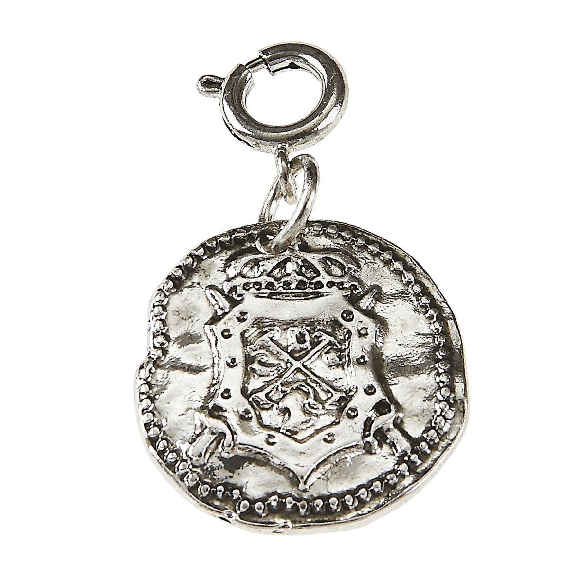 Light Antique Silver Shield Wax Casting Charm