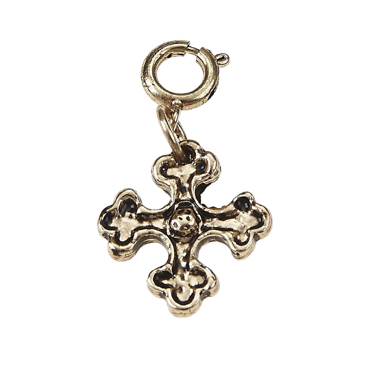 Light Antique Gold Cross Wax Casting Charm