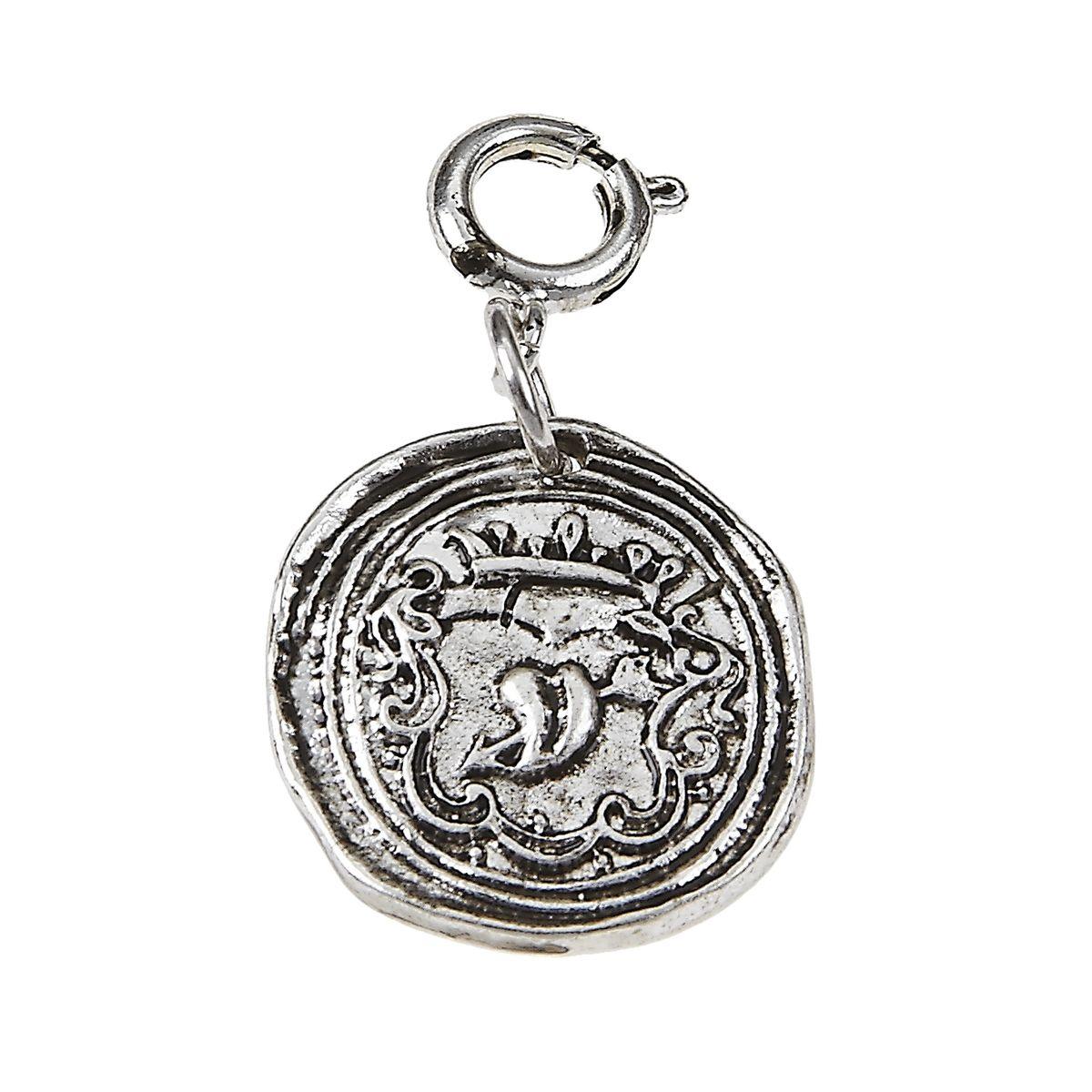 Light Antique Silver Shield Wax Casting Charm
