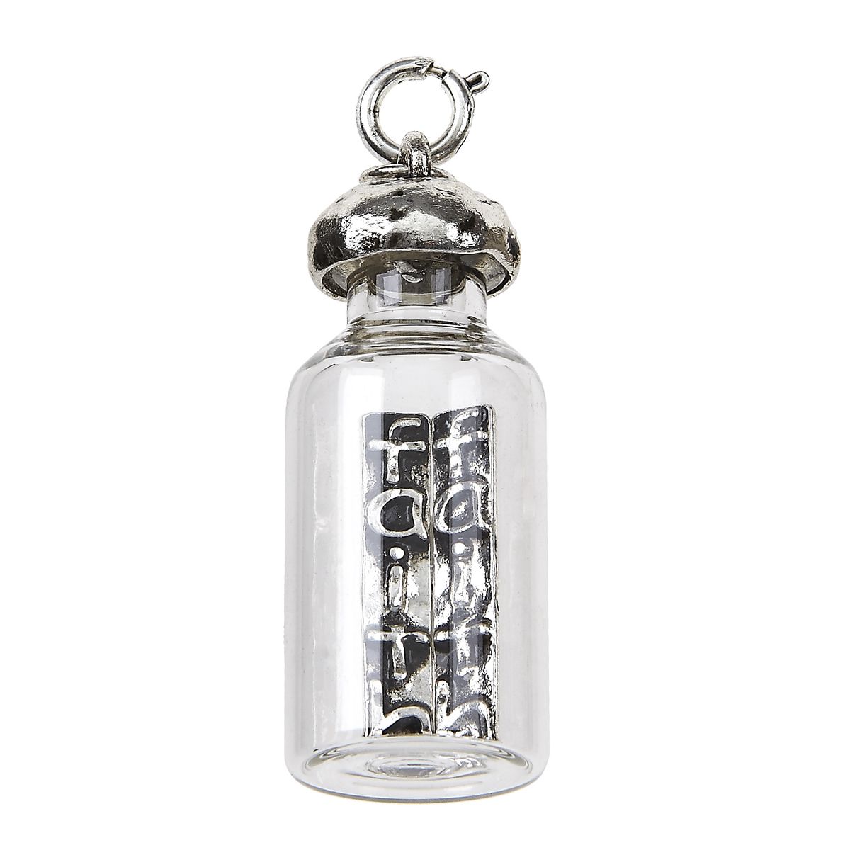 "Faith" 2-sided Inspirational Saying Inside Glass Bottle Charm