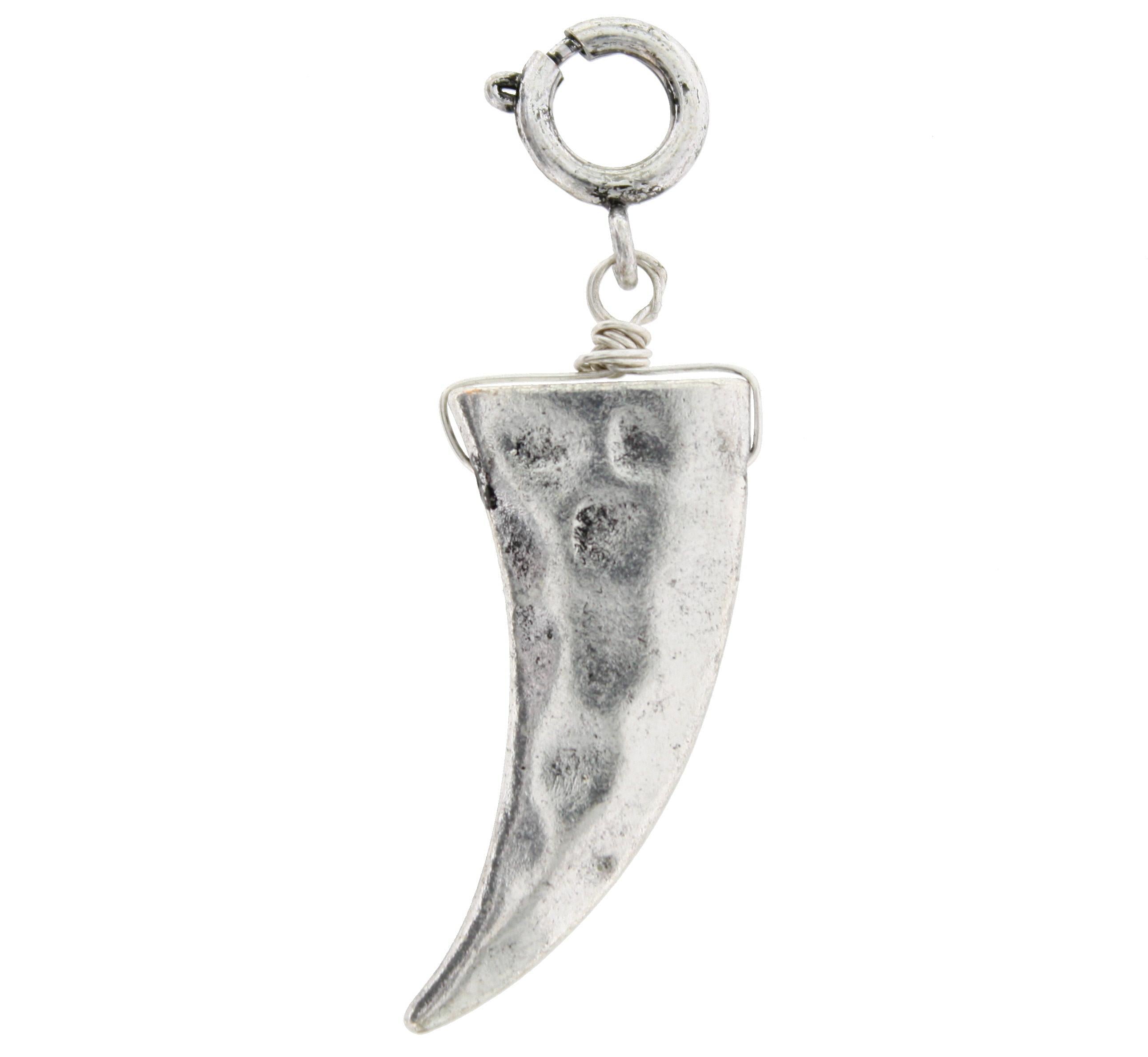 Silver Tusk Charm