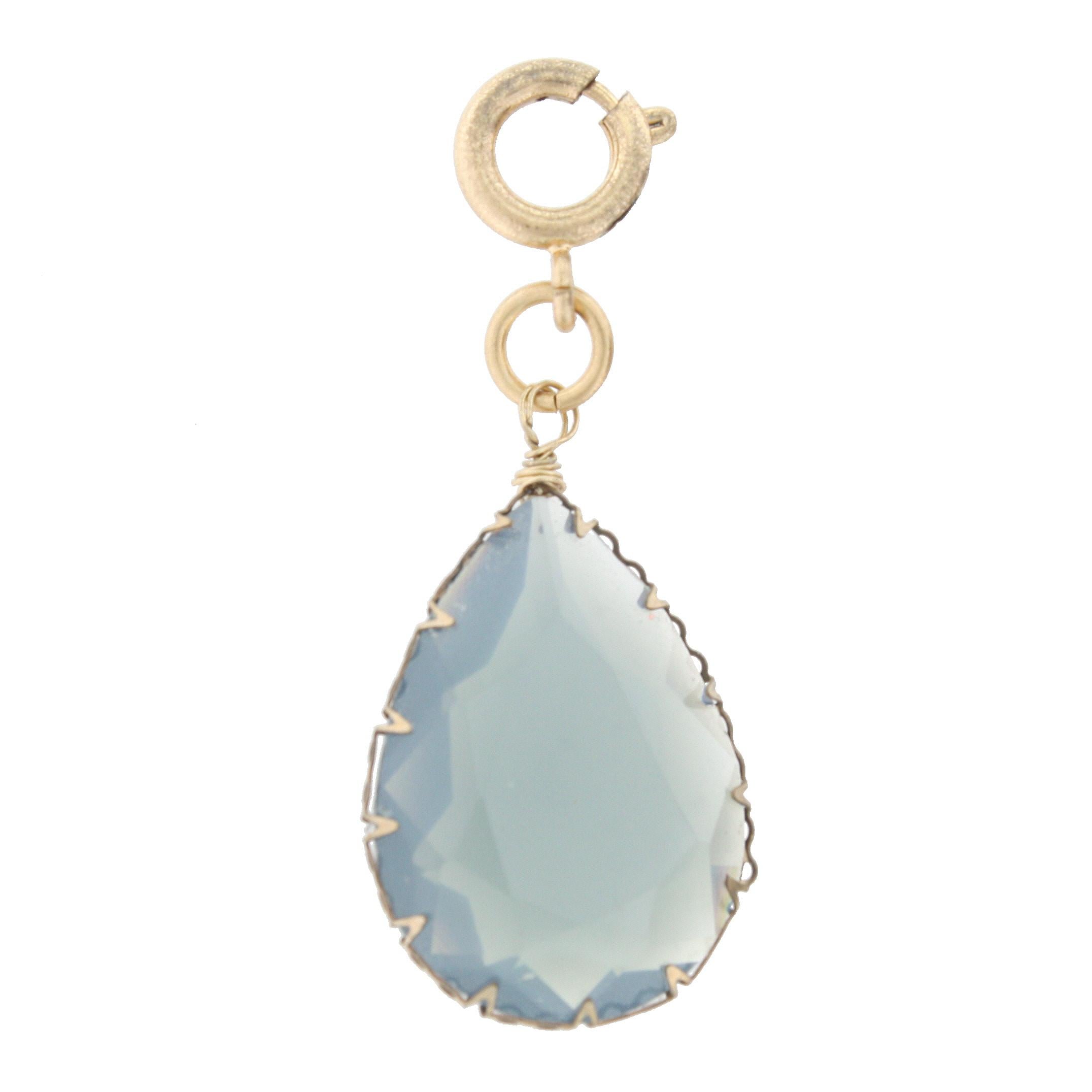 Faceted Blue Stone Charm