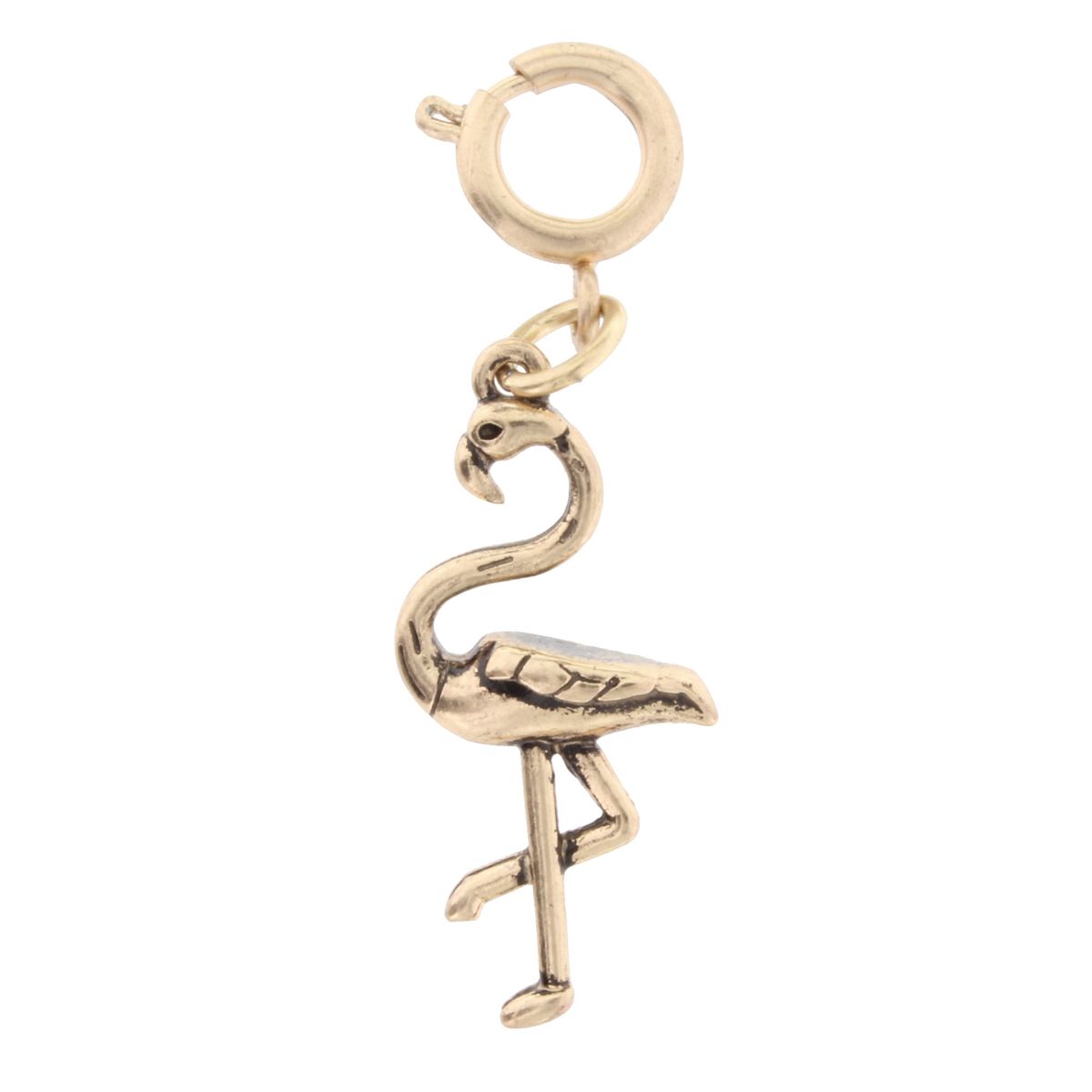 Gold "Stand Tall" Flamingo Charm
