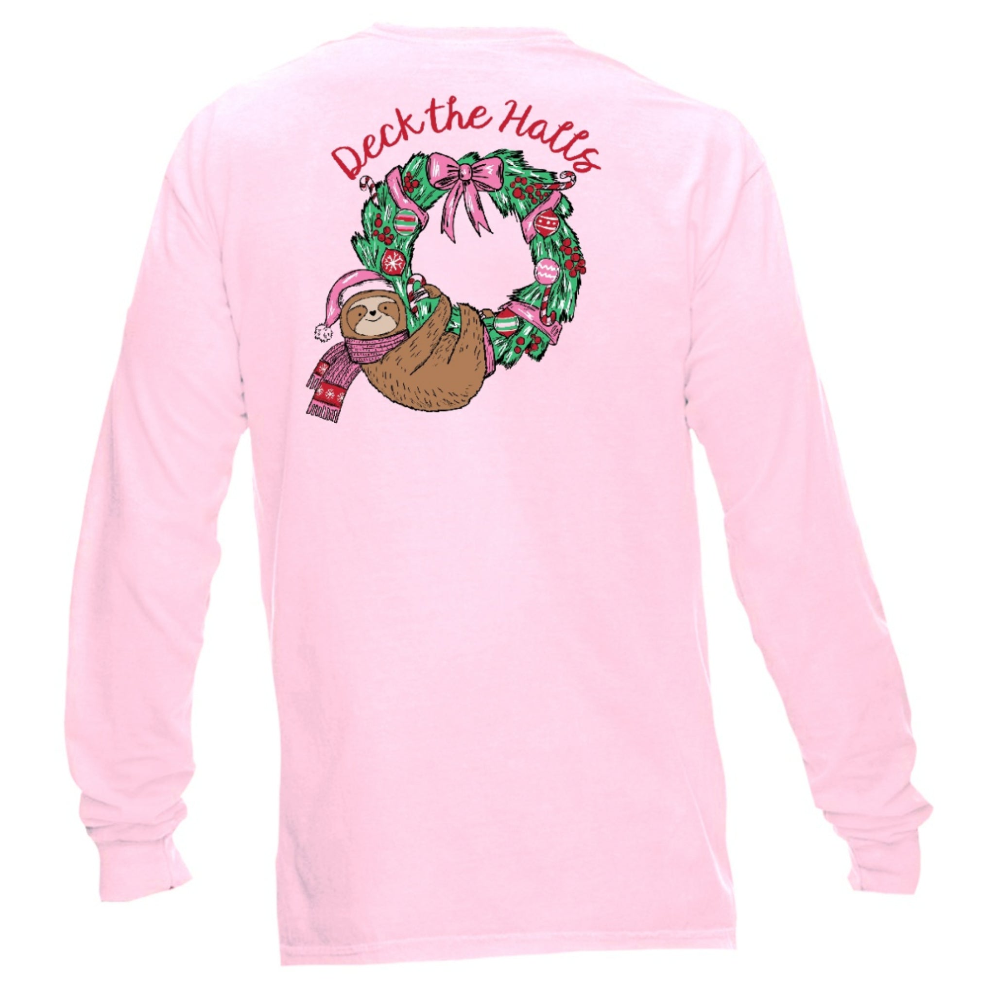 Kids Deck The Halls Sloth Long Sleeve T-Shirt M