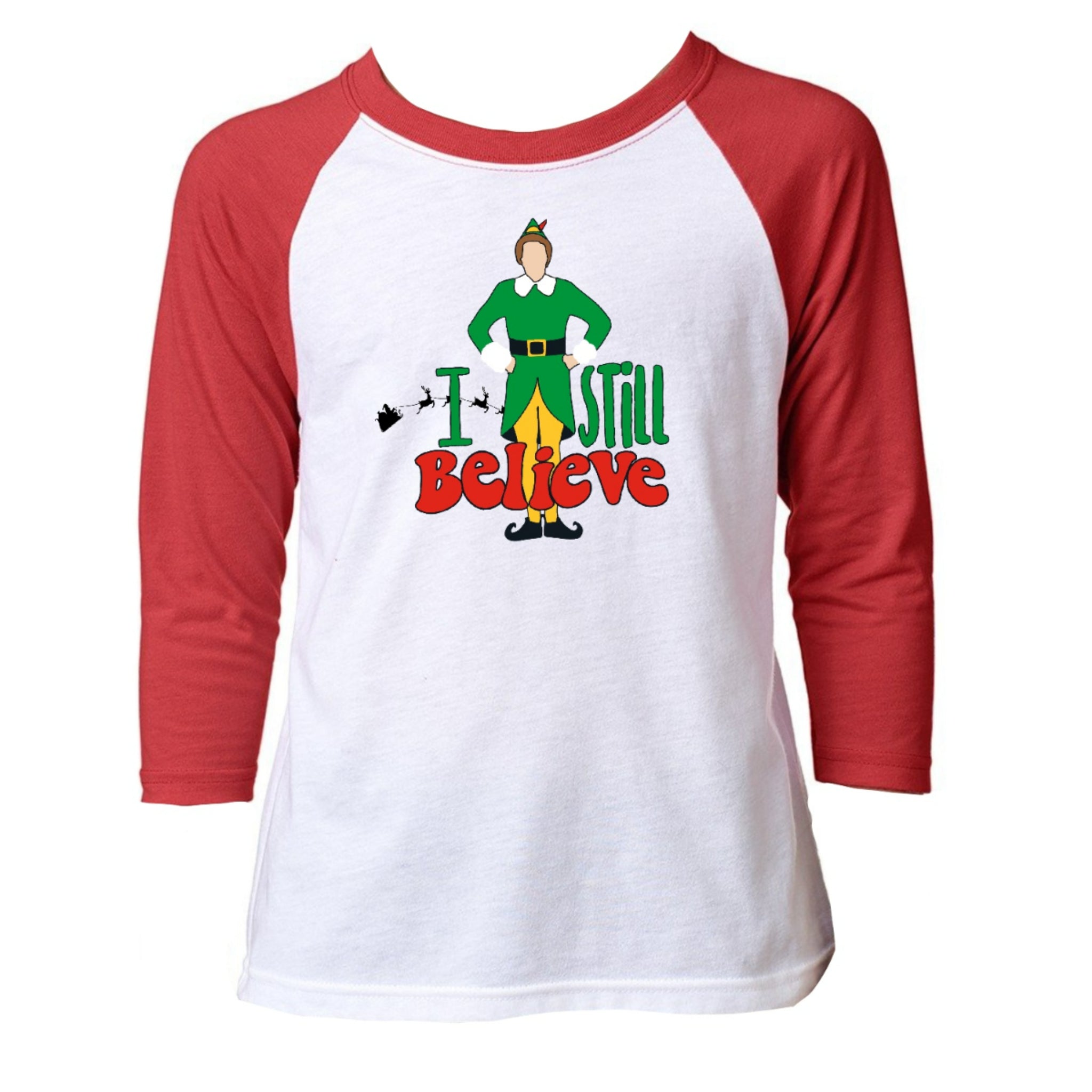 Kids I Still Believe Elf 3/4 Sleeve T-Shirt 2T