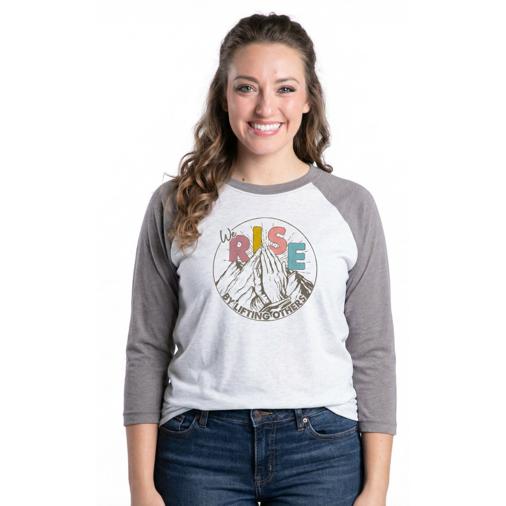 We Rise By Lifting Others 3/4 Sleeve T-Shirt