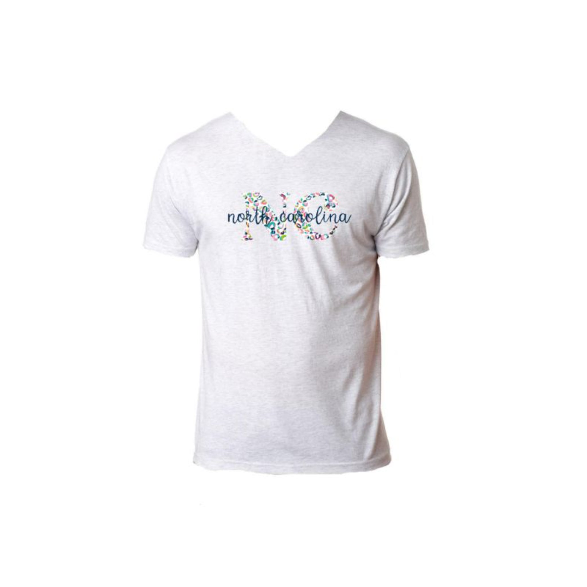 North Carolina Leopard V-Neck T-Shirt S