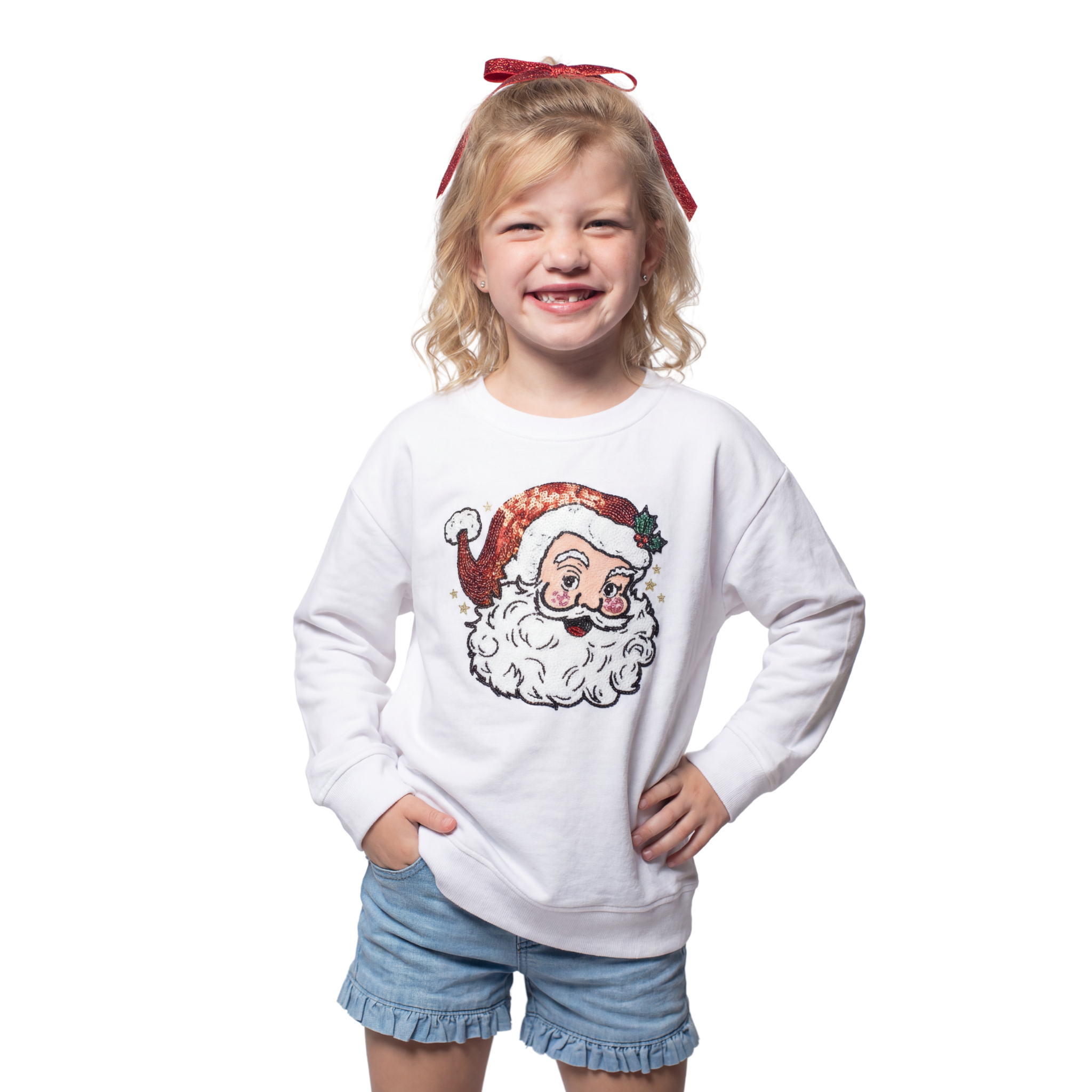Kids Jolly Red Santa Sweatshirt