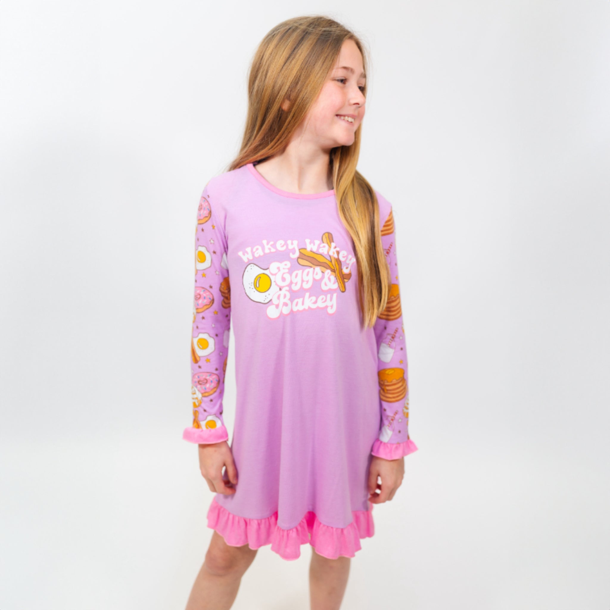 Kids Wakey, Wakey Eggs & Bakey Jammie Gown XS