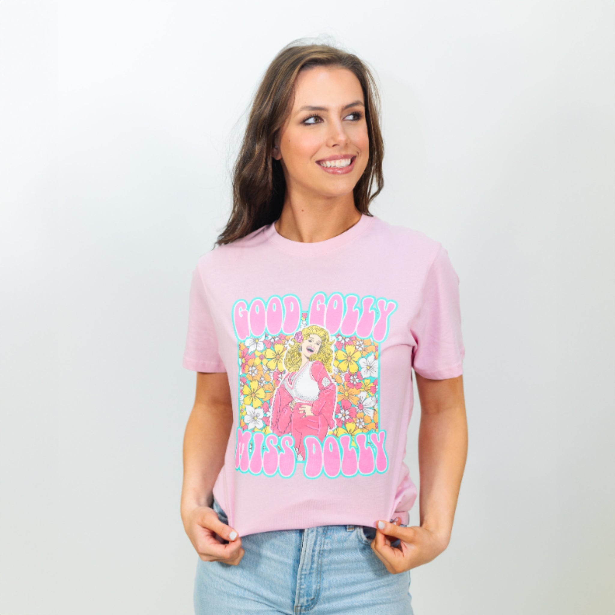Good Golly Miss Dolly Blossom Crew Neck T-Shirt