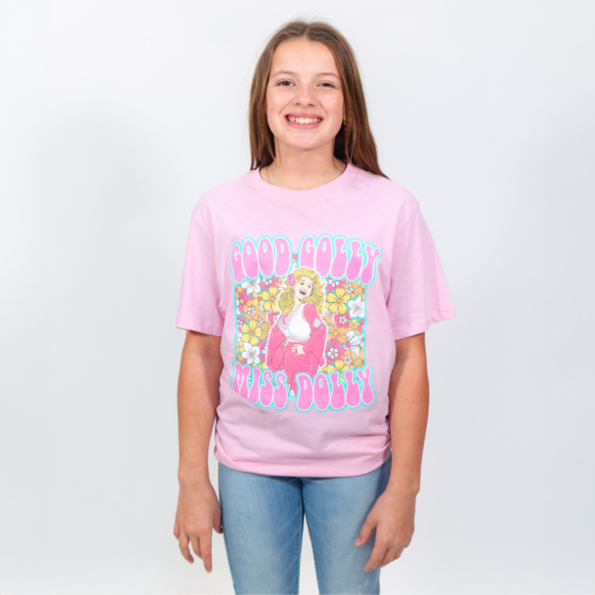 Kids Good Golly Miss Dolly Crew Neck T-Shirt XL